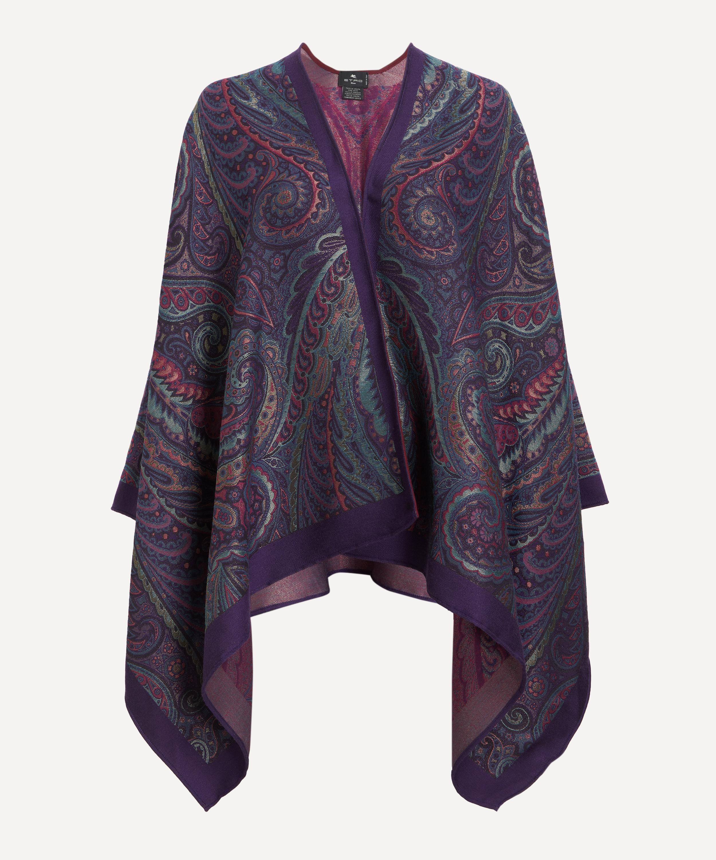 Etro - Wool-Blend Paisley Poncho image number 0