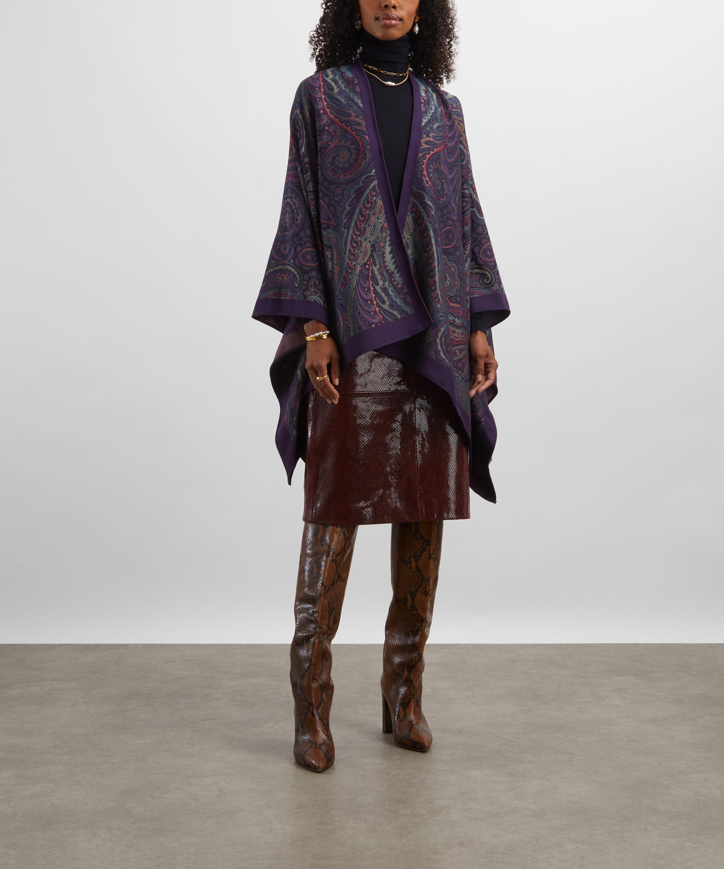 Etro - Wool-Blend Paisley Poncho image number 1