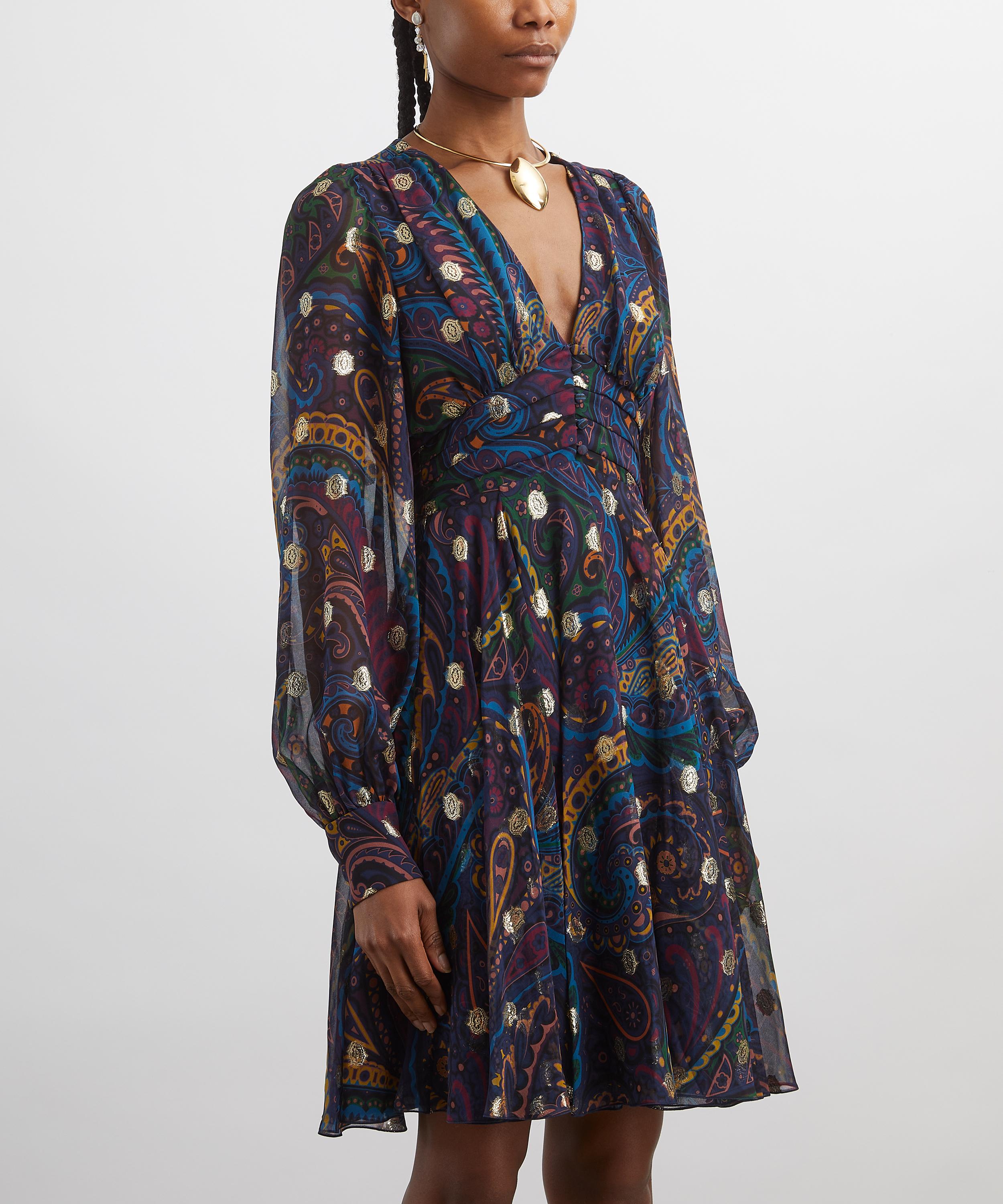Etro - Paisley Print Silk Mini Dress image number 2