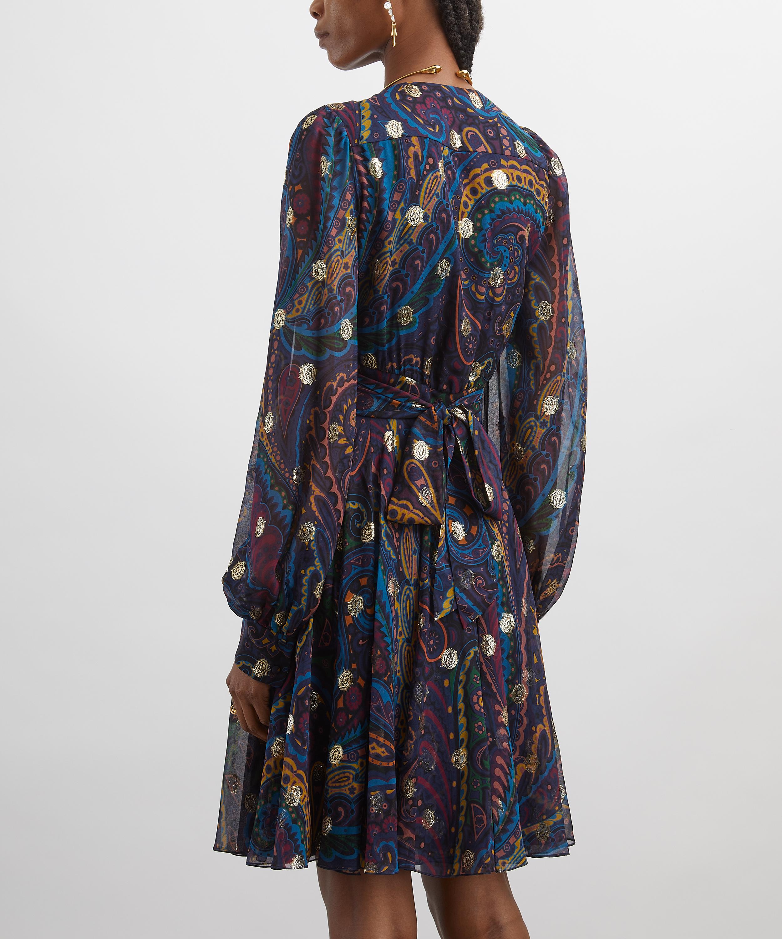 Etro - Paisley Print Silk Mini Dress image number 3