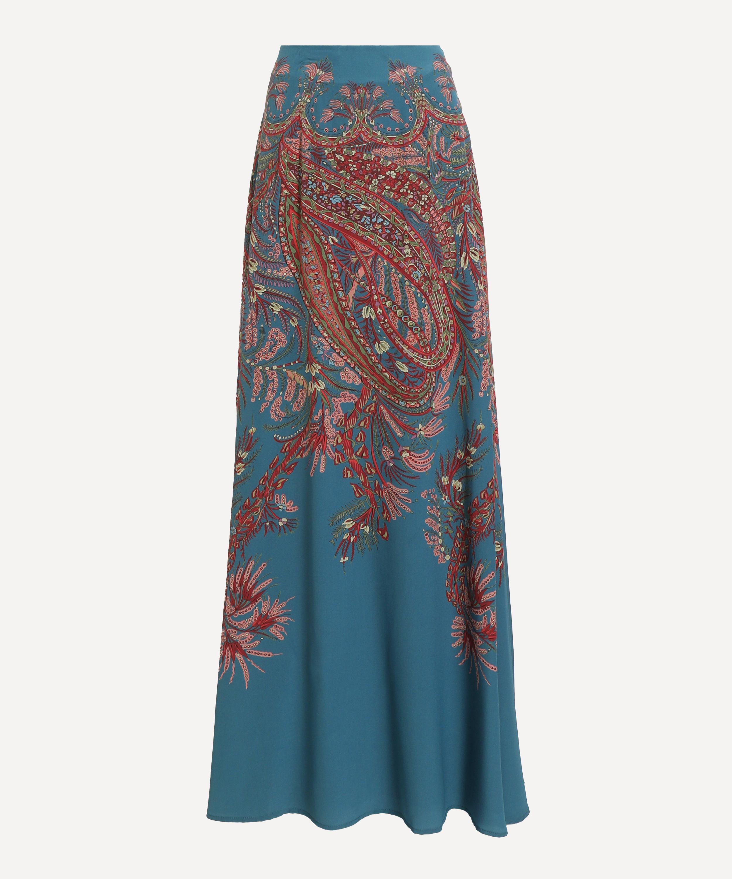 Etro - Paisley Print Silk Maxi Skirt