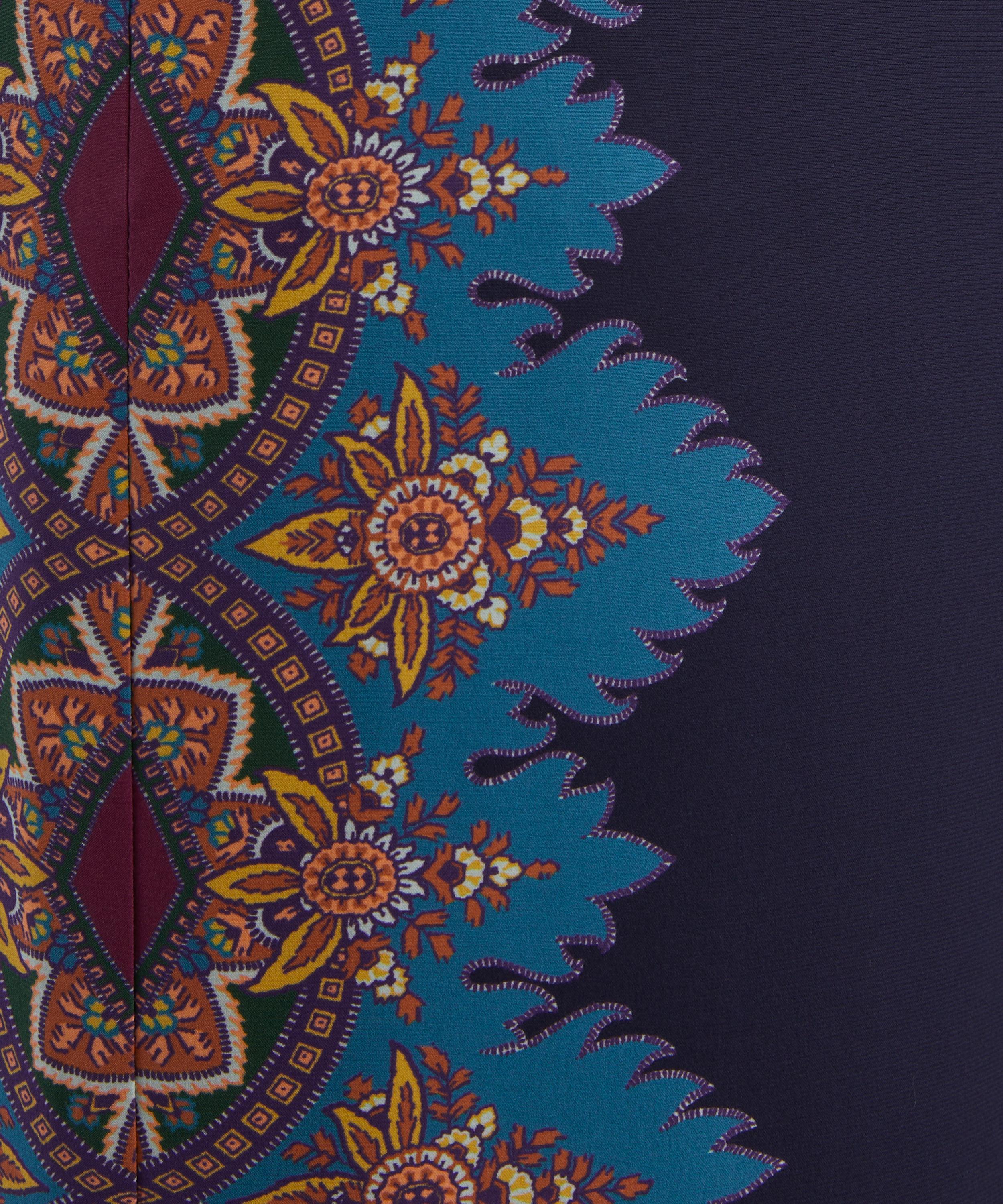 Etro - Navy Paisley Silk Trousers image number 4