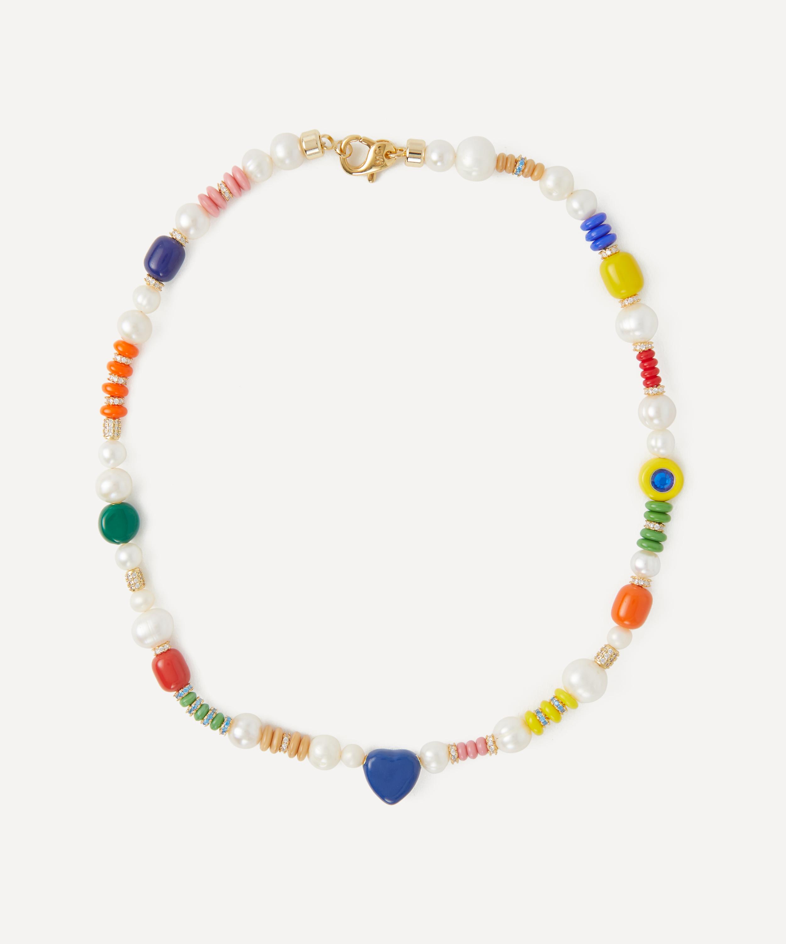 Martha Calvo - Crystal Enamel Heart Necklace