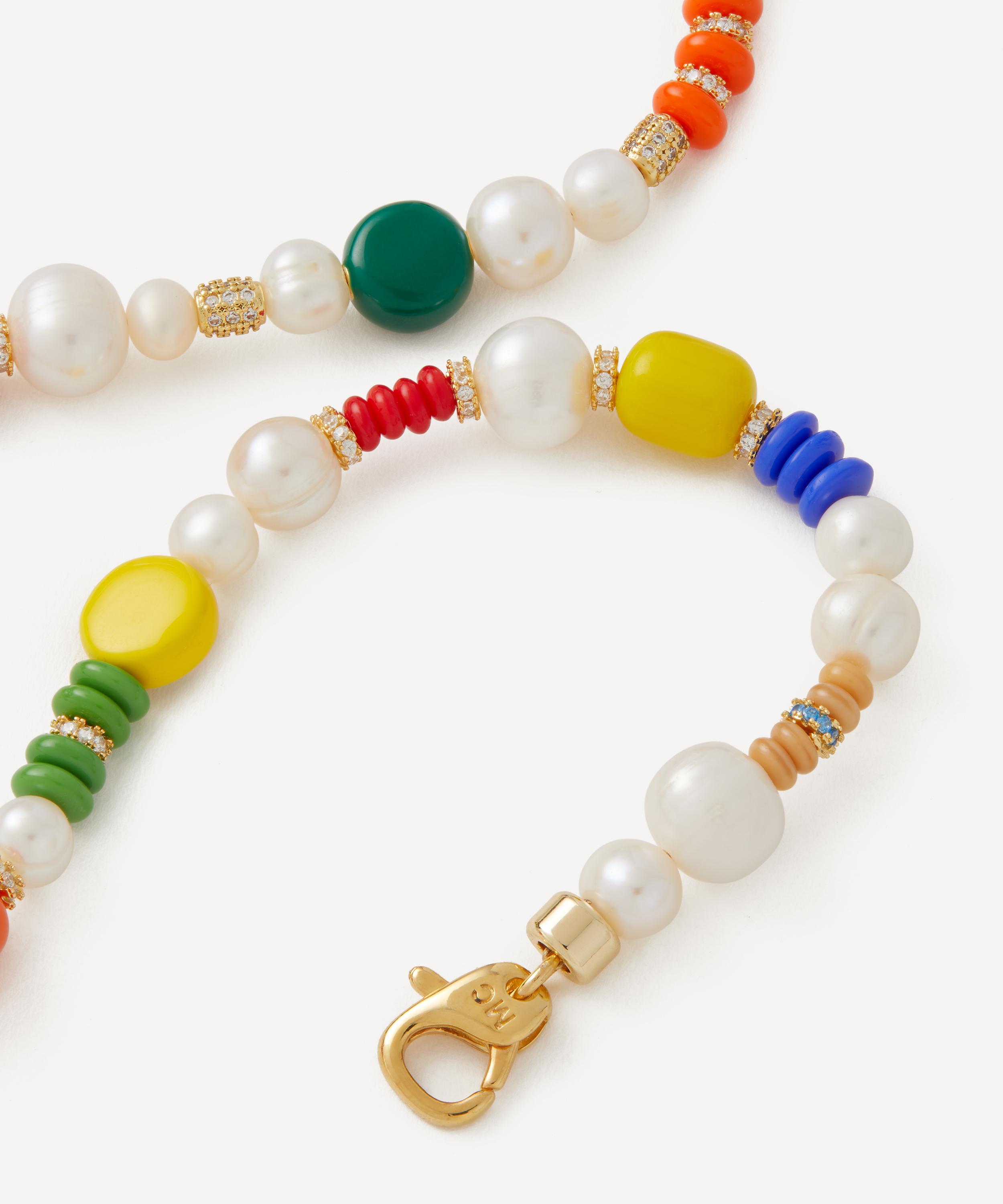 Martha Calvo - Crystal Enamel Heart Necklace image number 1