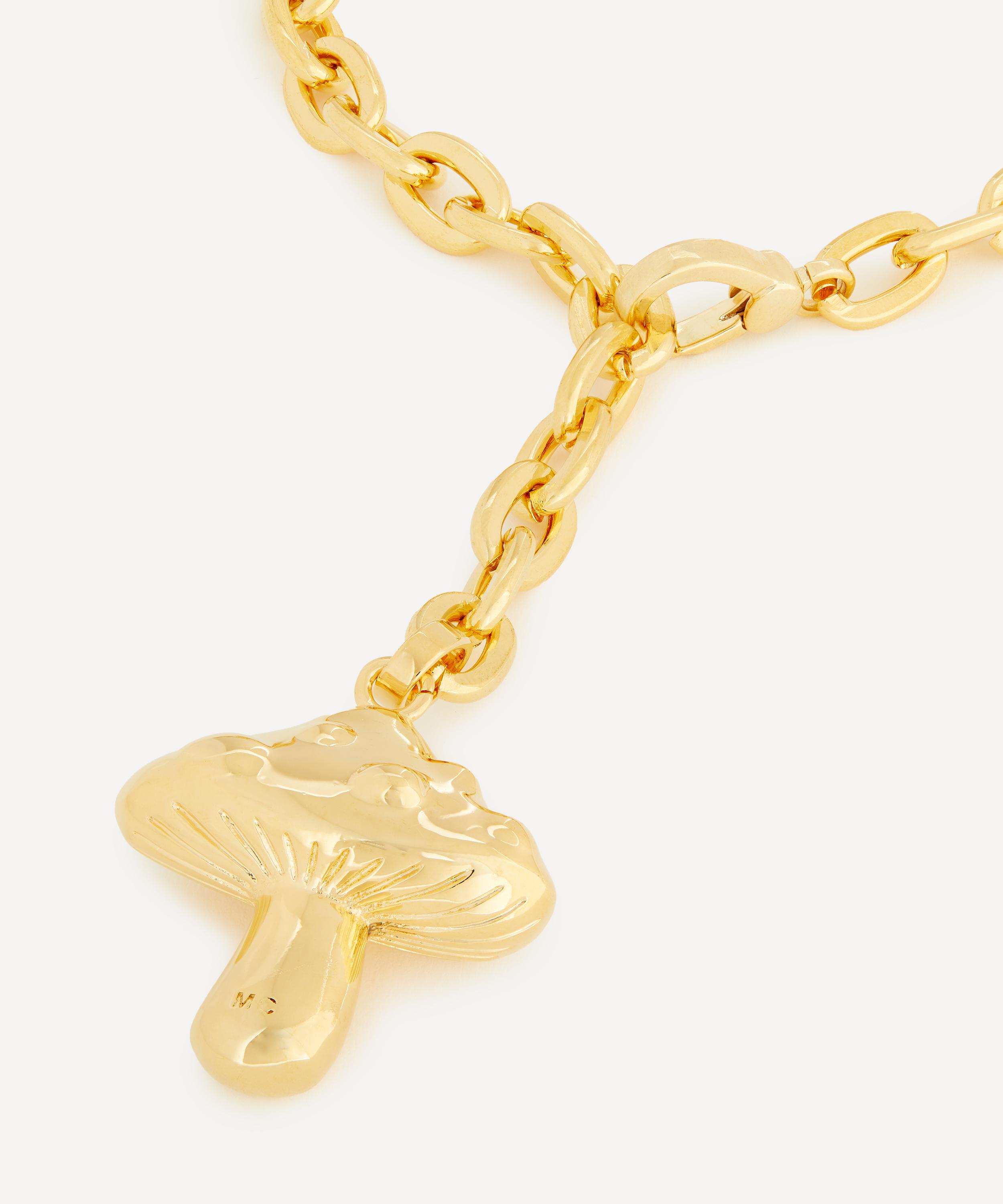 Martha Calvo - 14ct Gold-Plated Mushroom Necklace