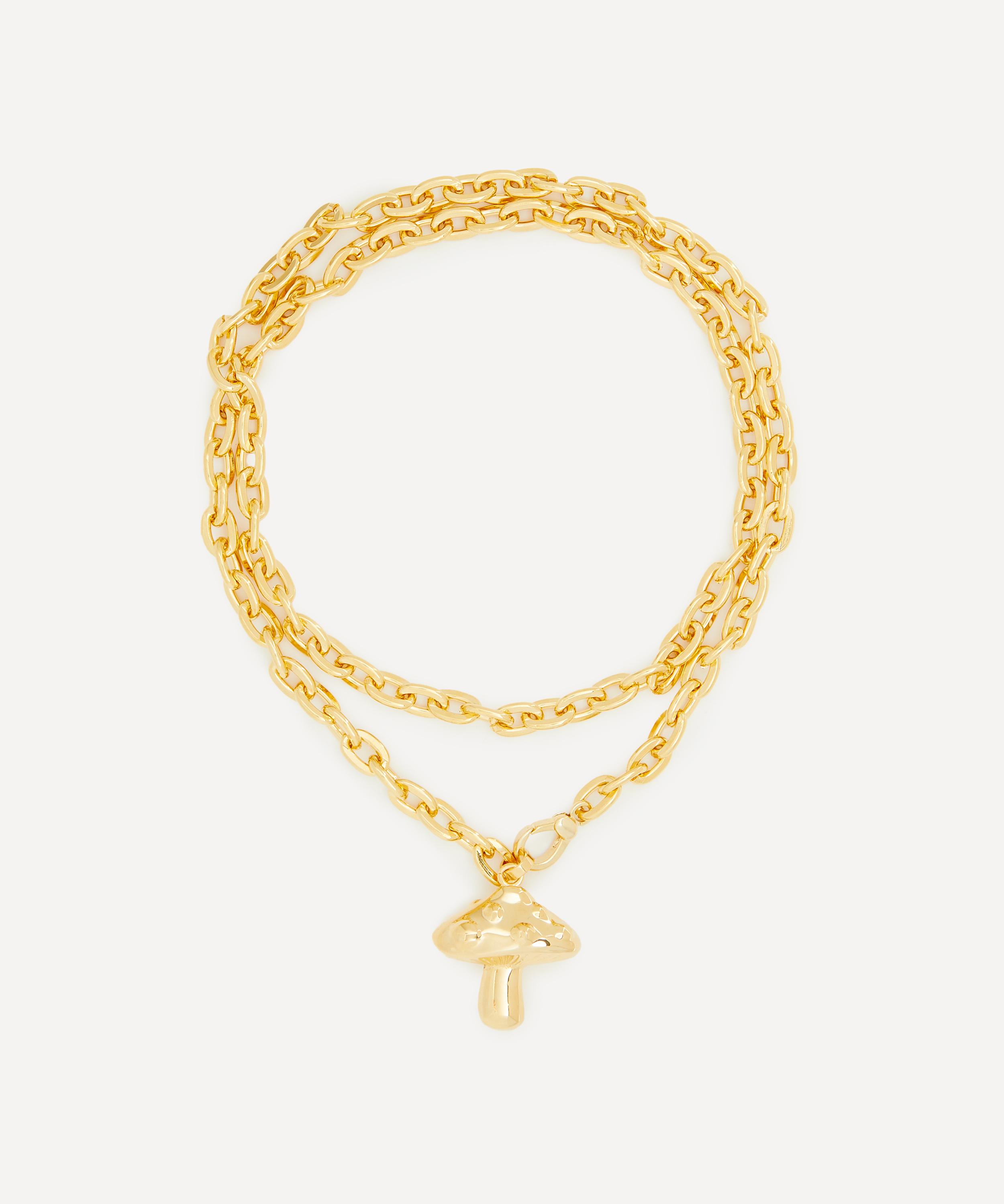 Martha Calvo - 14ct Gold-Plated Mushroom Necklace image number 1
