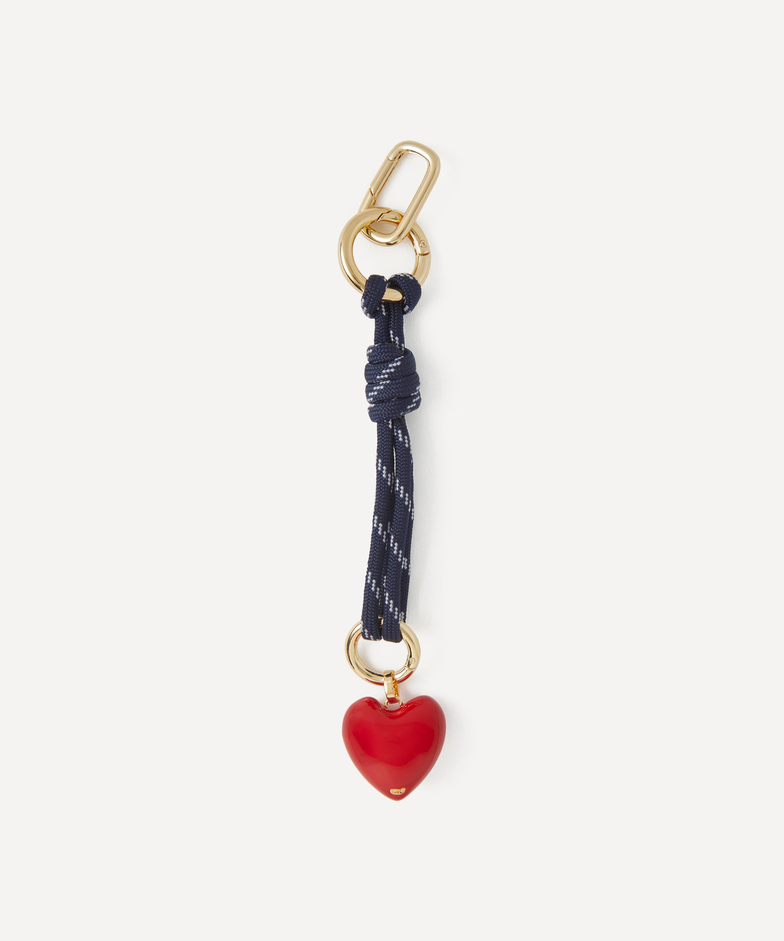 Martha Calvo - Gold-Plated Enamel Cord Heart Bag Charm