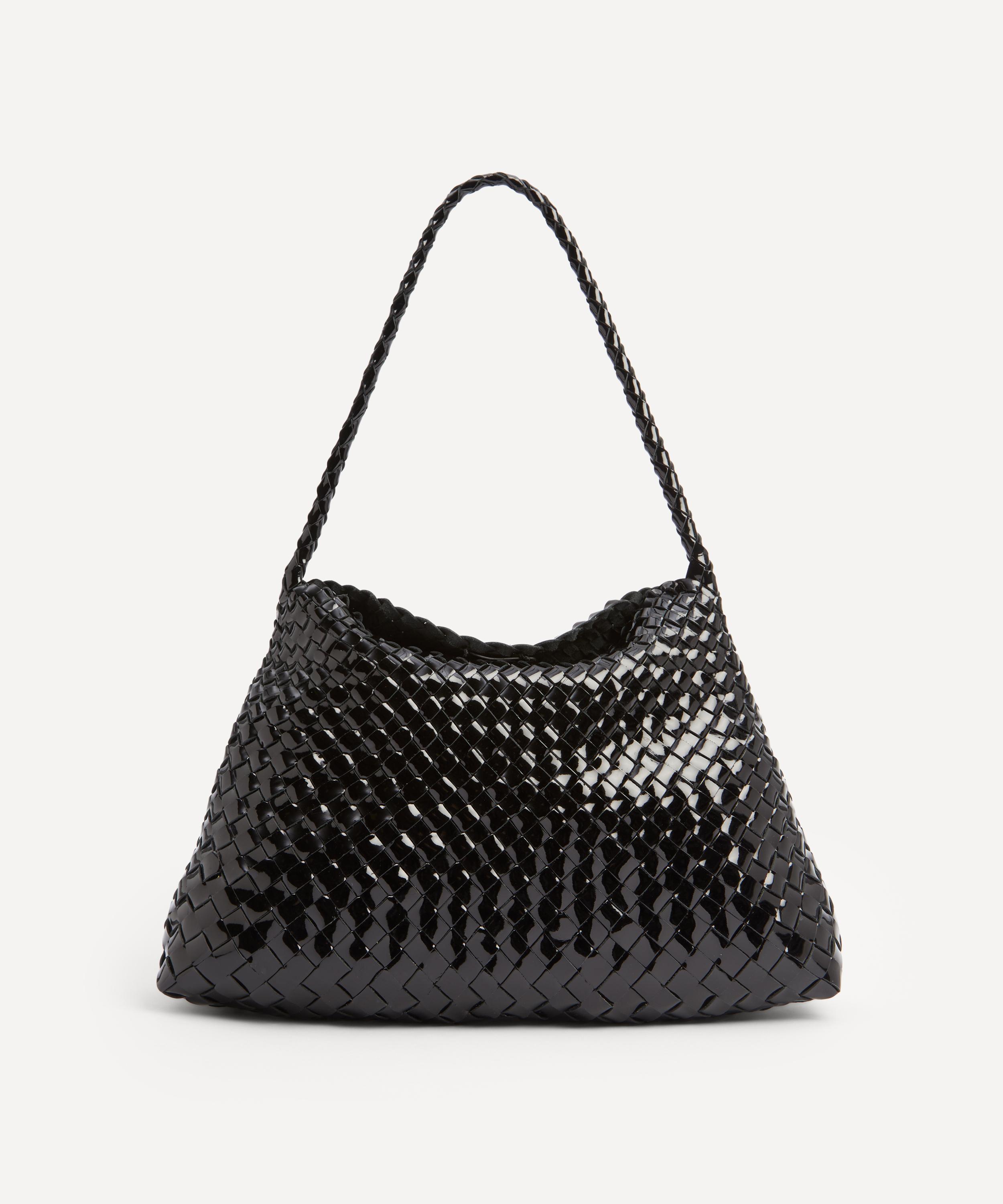 Dragon Diffusion - Santa Maria Woven Patent Leather Shoulder Bag