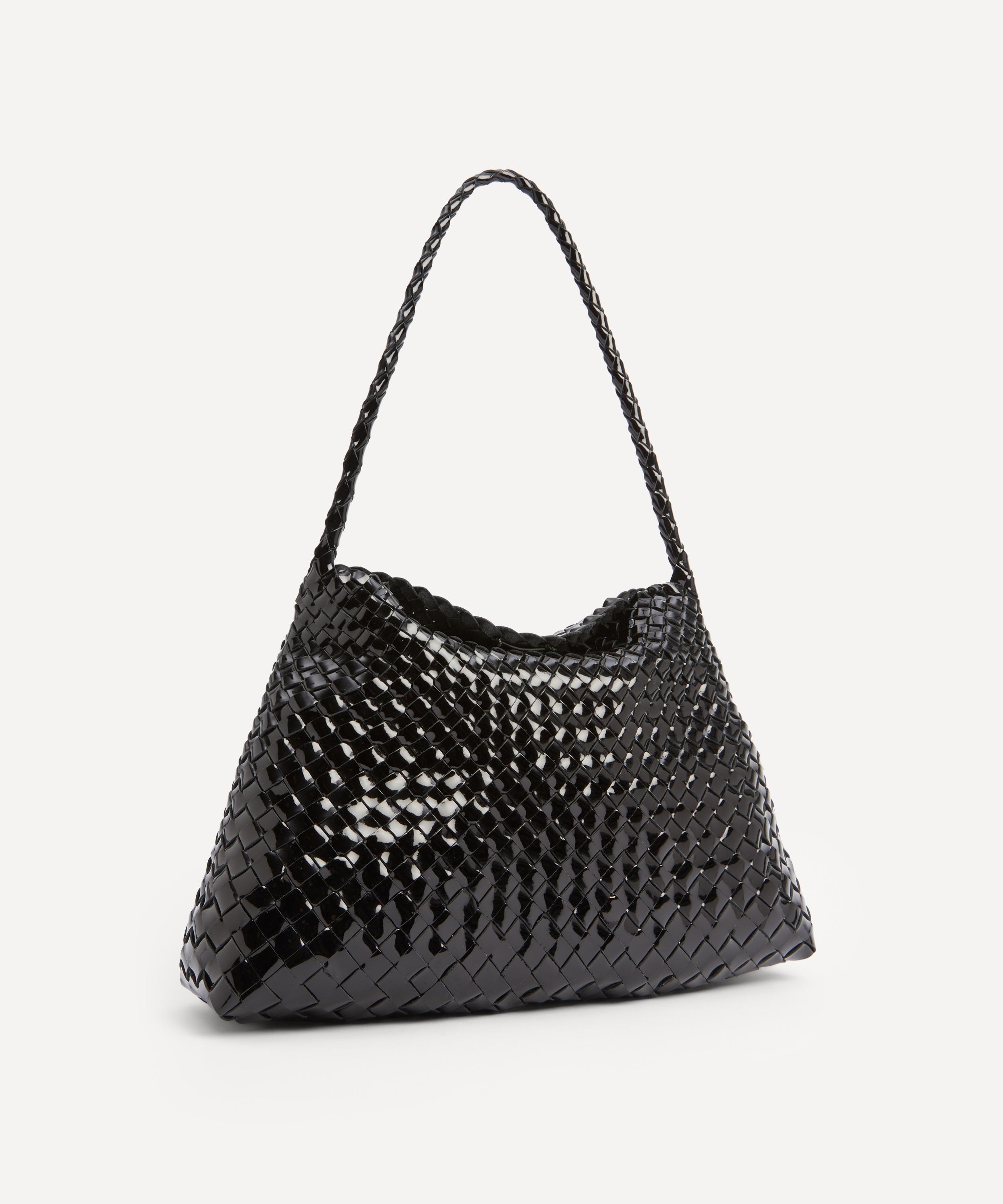 Dragon Diffusion - Santa Maria Woven Patent Leather Shoulder Bag image number 2