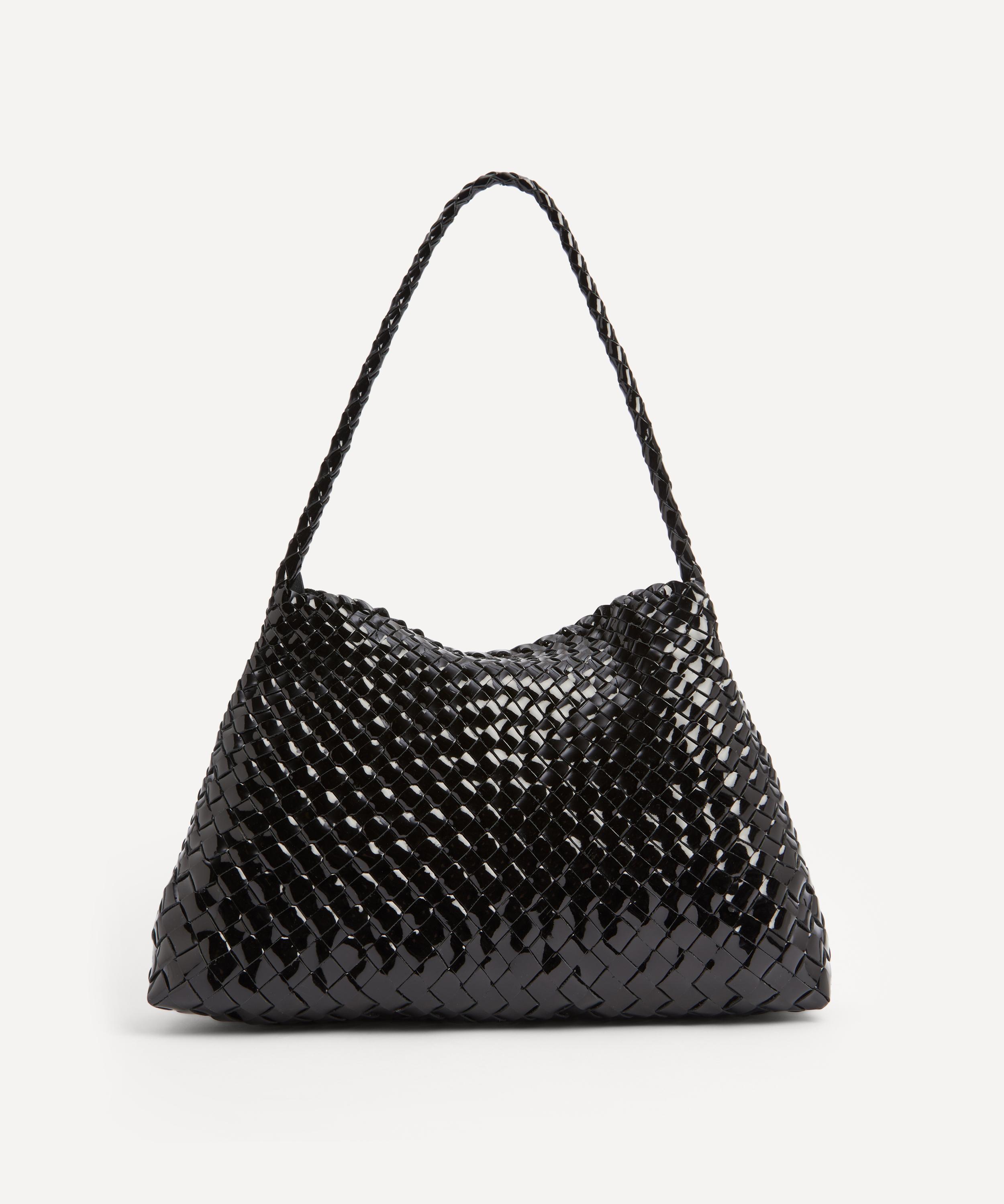 Dragon Diffusion - Santa Maria Woven Patent Leather Shoulder Bag image number 3