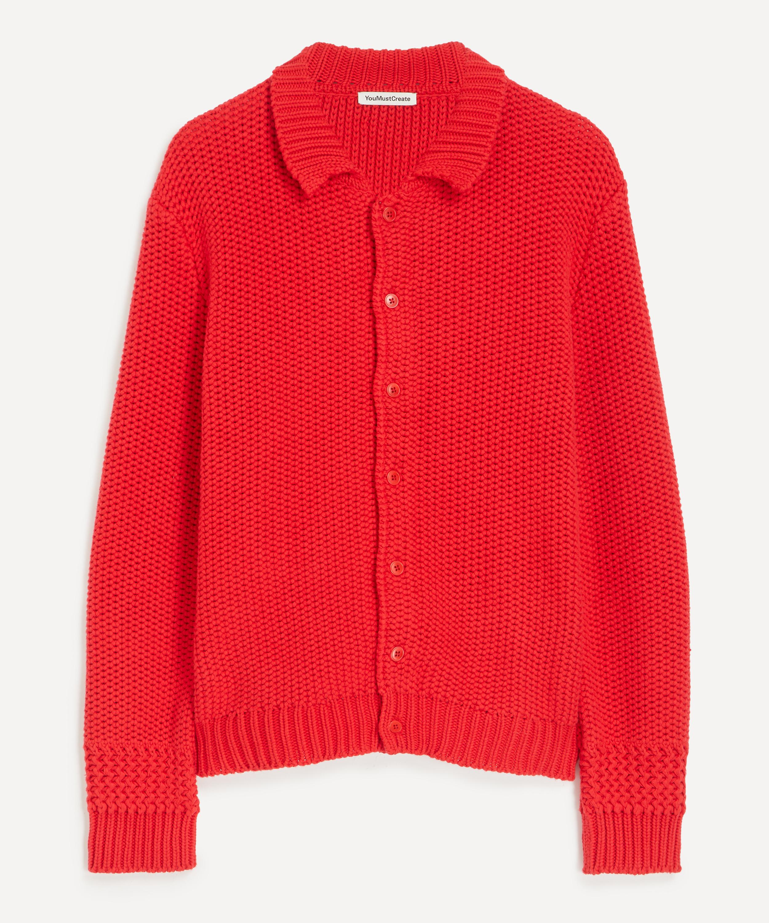 YMC Red Rat Pack Knit Cardigan | Liberty