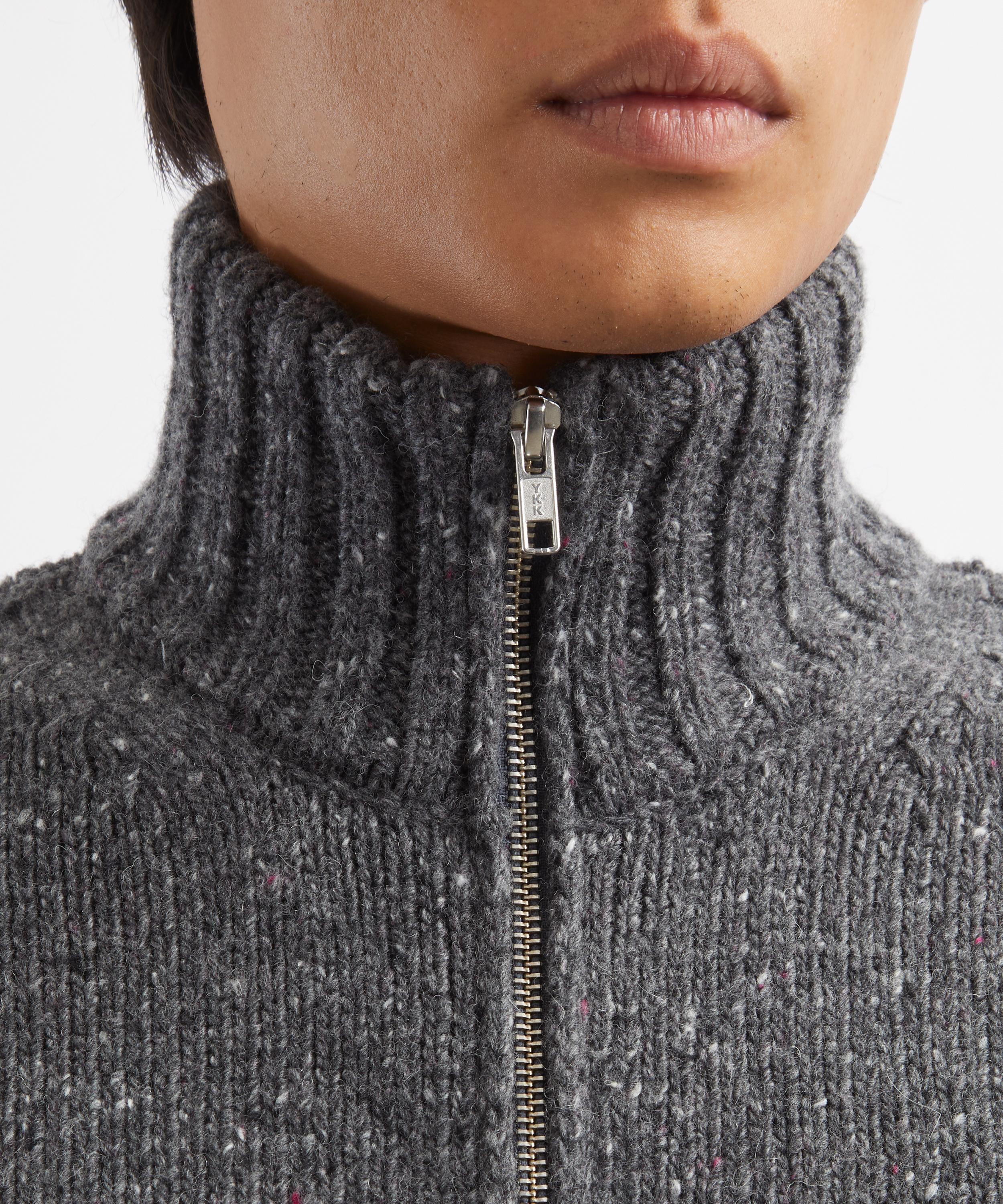 YMC - Charcoal Grey Nova Zip-Up Cardigan image number 4