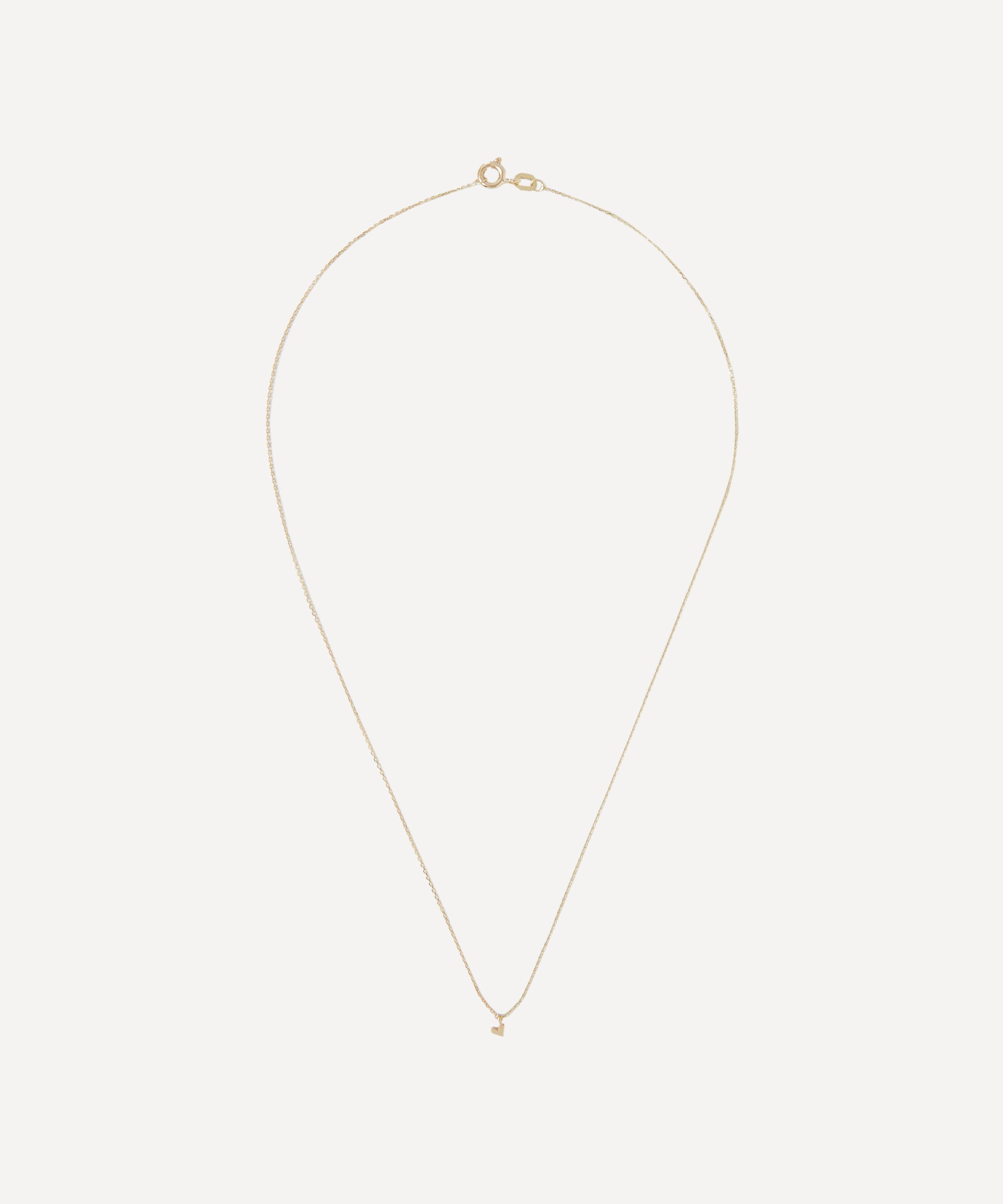 AURUM + GREY - 9ct Gold Petite Heart Chain Necklace