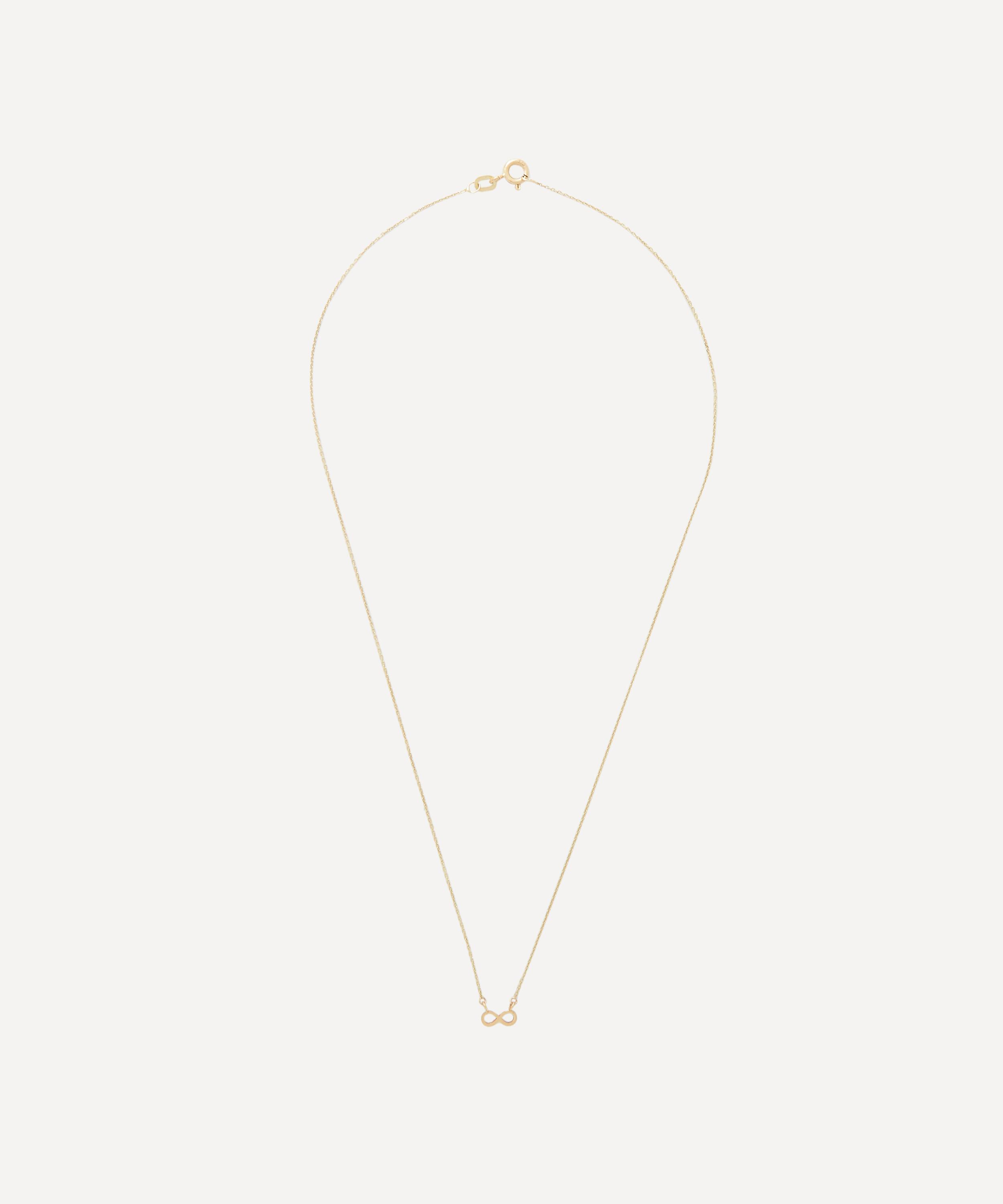 AURUM + GREY - 9ct Gold Unity Infinity Charm Chain Necklace