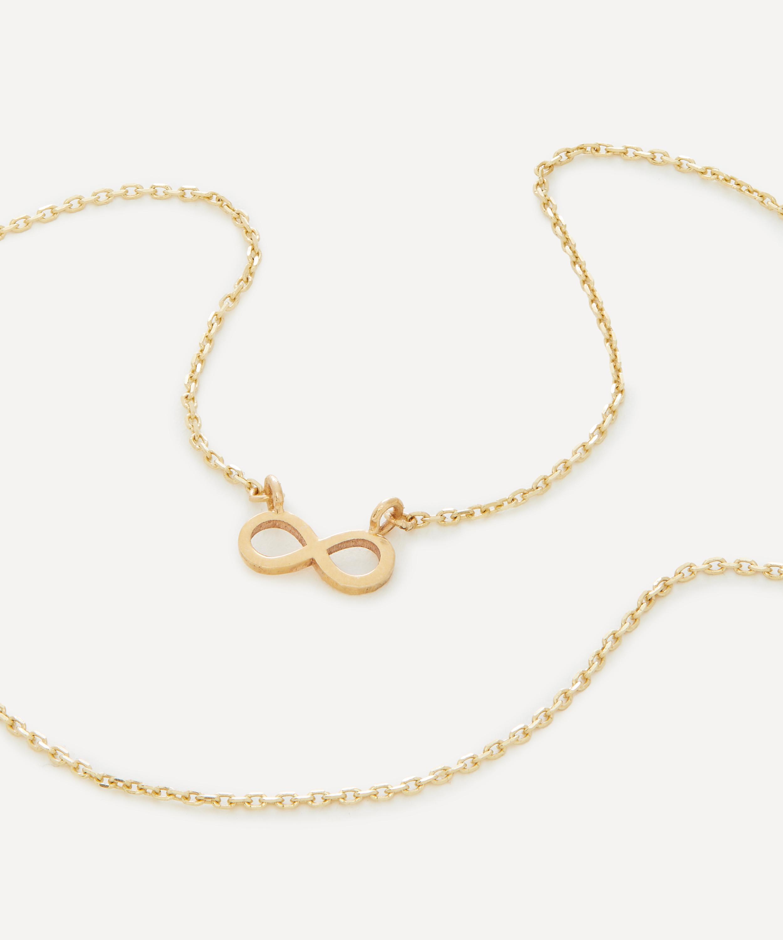AURUM + GREY - 9ct Gold Unity Infinity Charm Chain Necklace image number 1