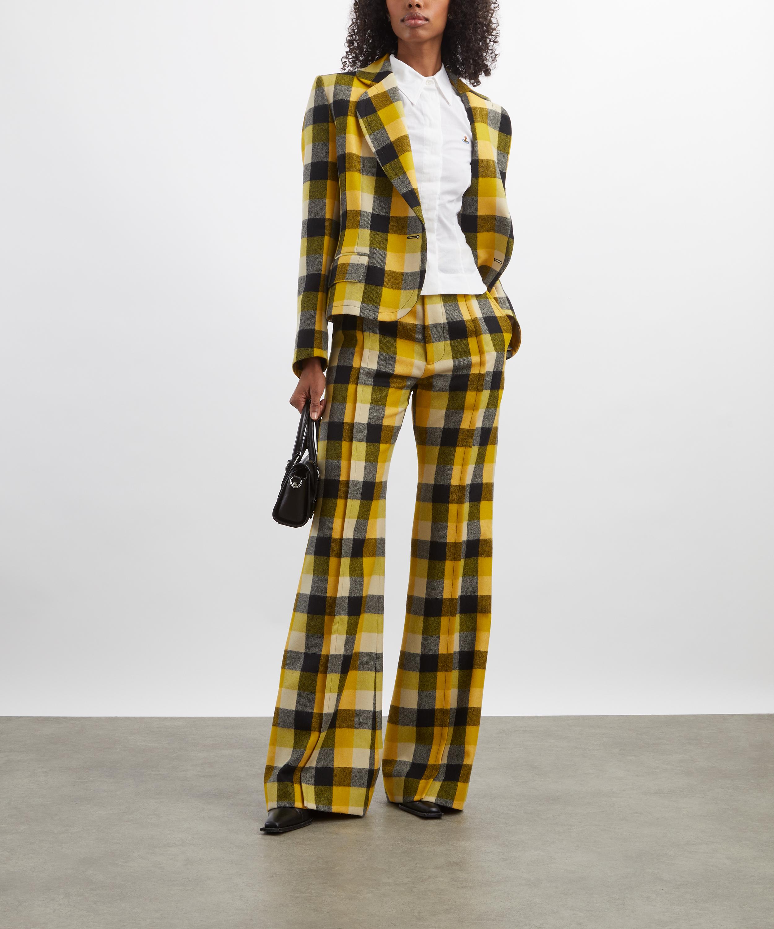 Vivienne Westwood - Wide-Leg Pixel Check Trousers image number 1