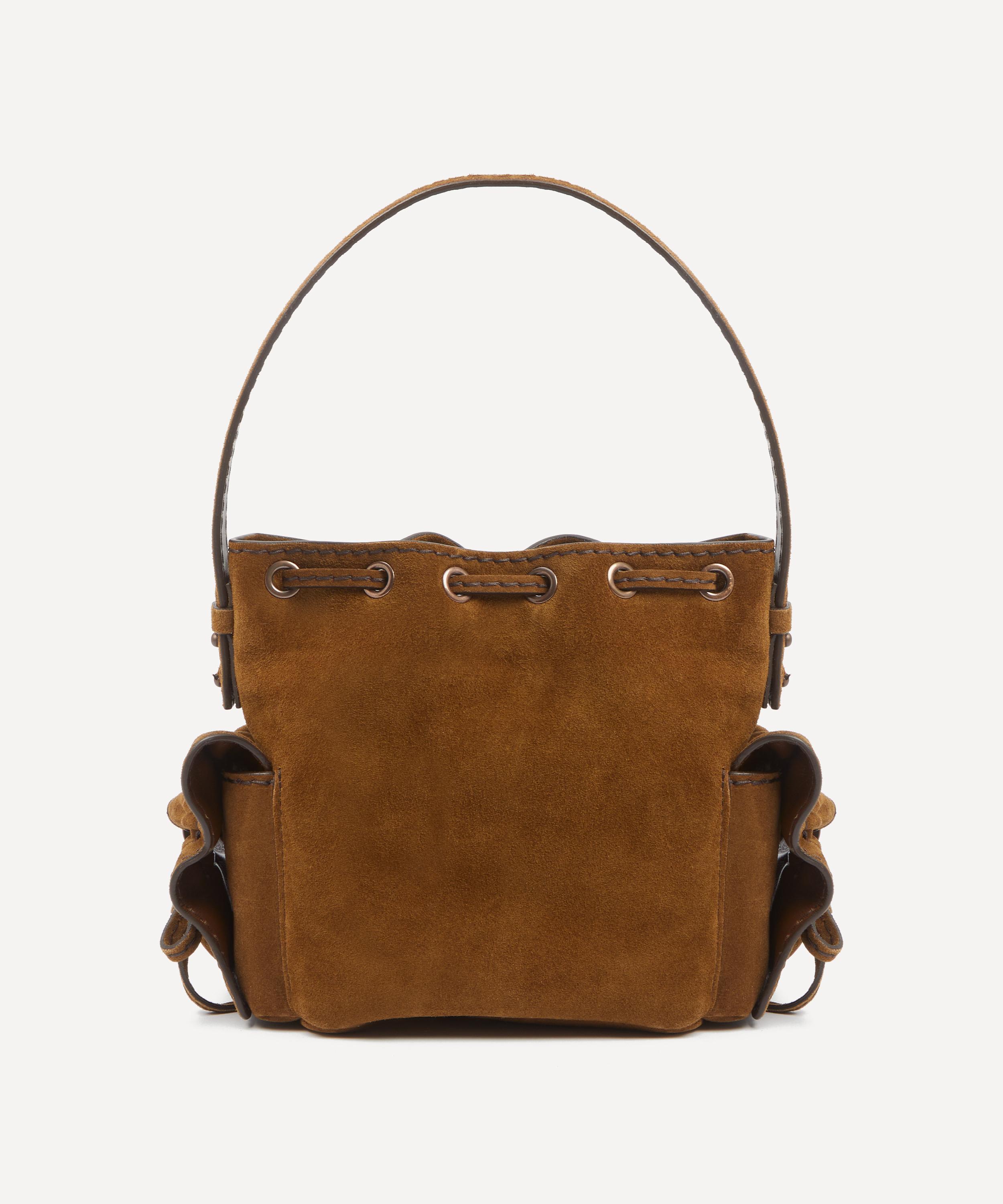 Acne Studios - Multi-Pocket Mini Suede Bucket Bag image number 3