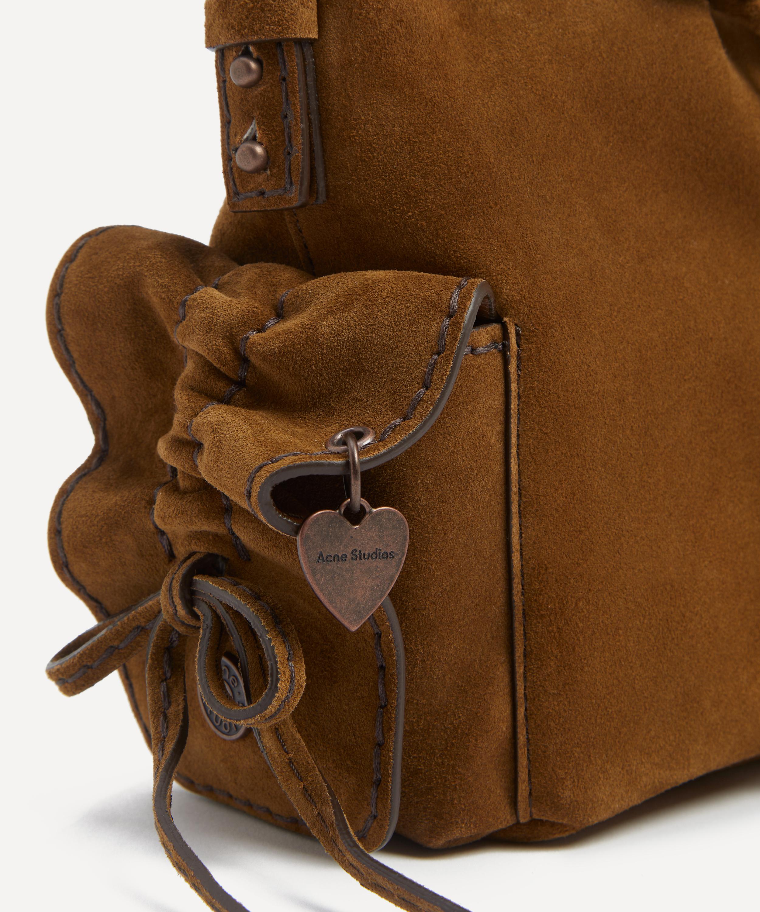 Acne Studios - Multi-Pocket Mini Suede Bucket Bag image number 4