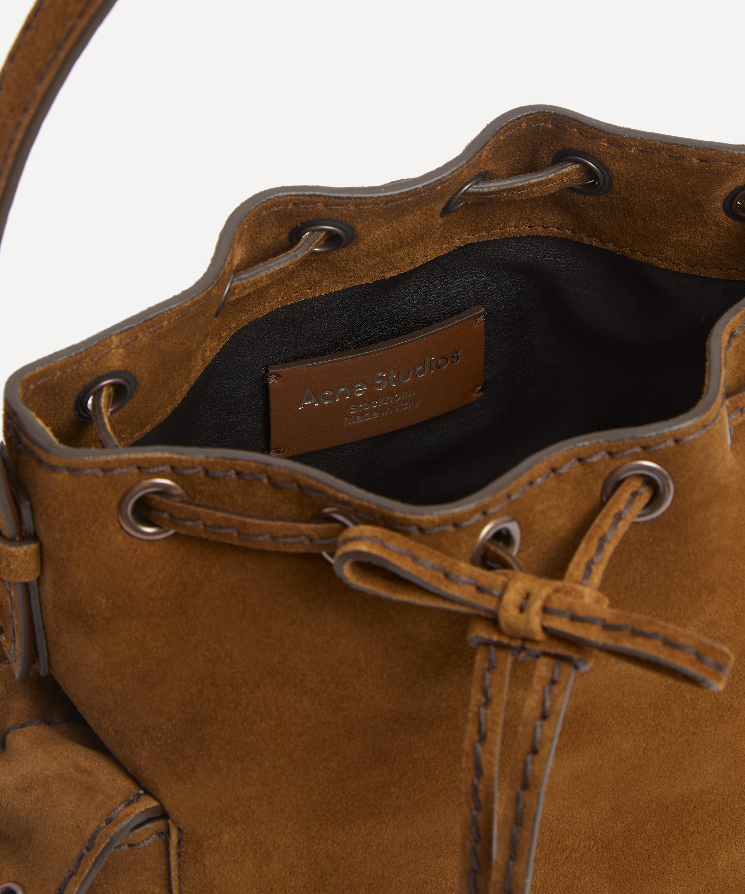 Acne Studios - Multi-Pocket Mini Suede Bucket Bag image number 5