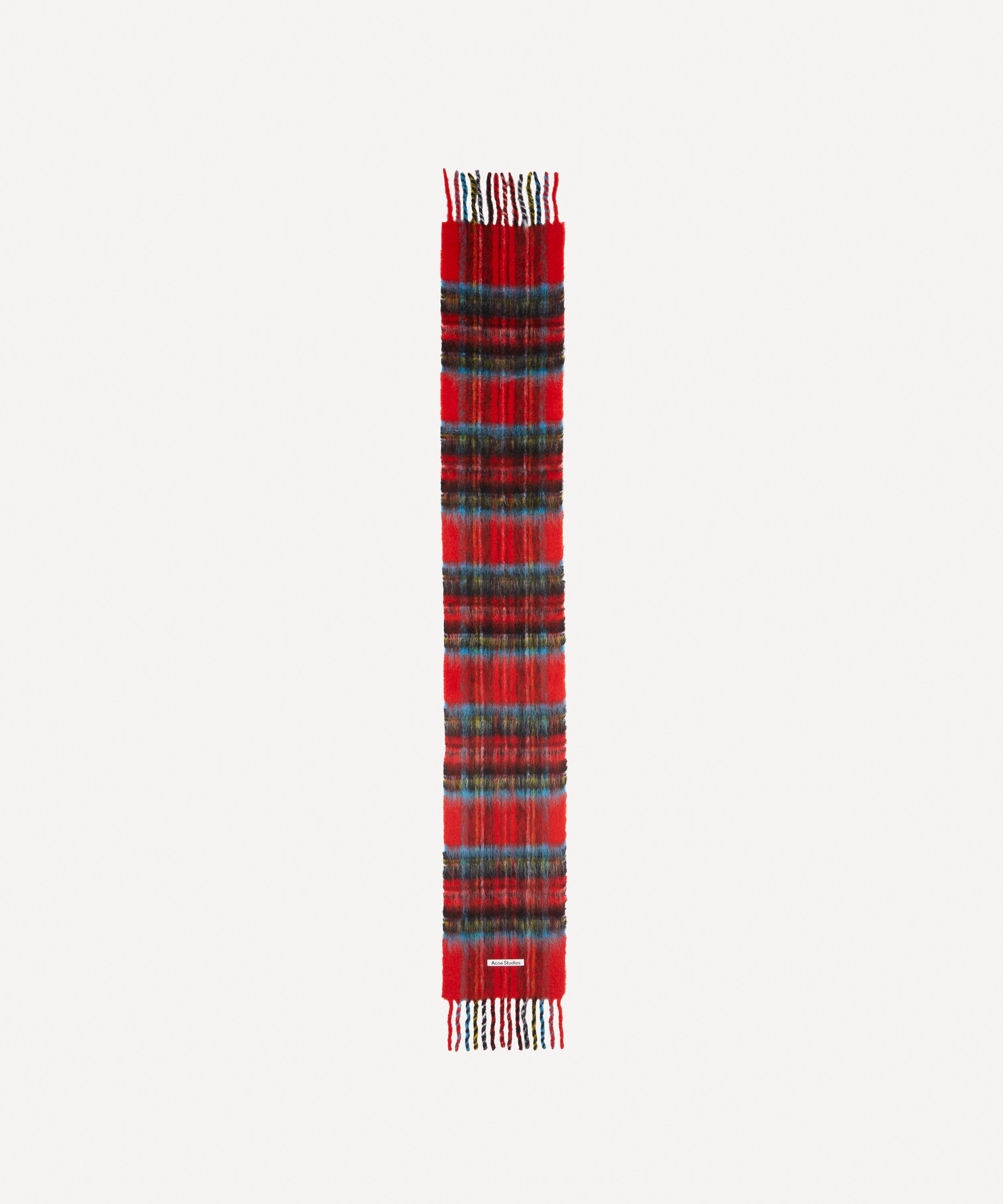 Acne Studios - Mohair-Blend Checked Scarf image number 1