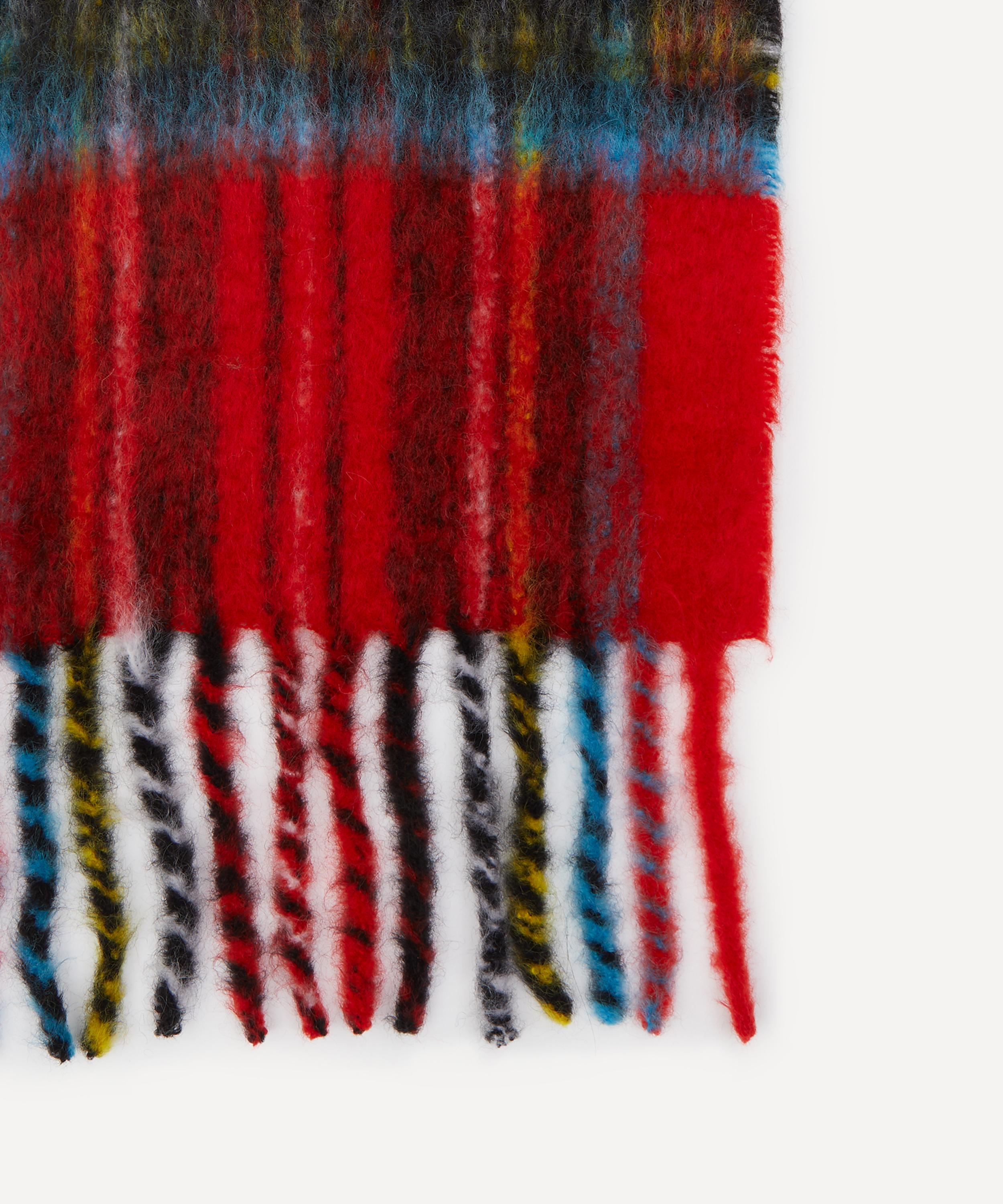 Acne Studios - Mohair-Blend Checked Scarf image number 2