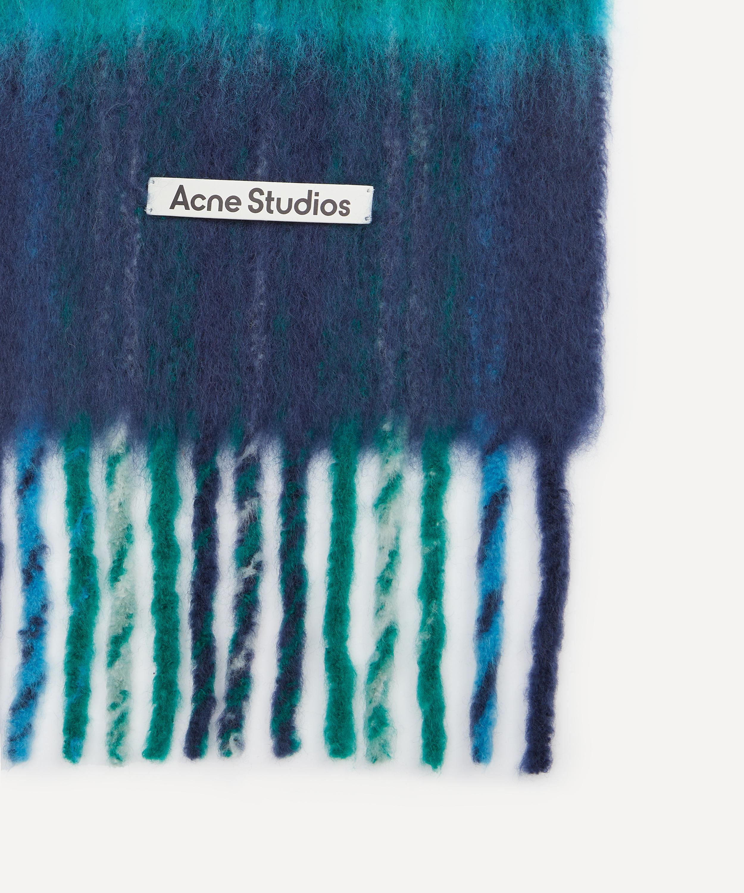 Acne Studios - Mohair-Blend Checked Scarf image number 2