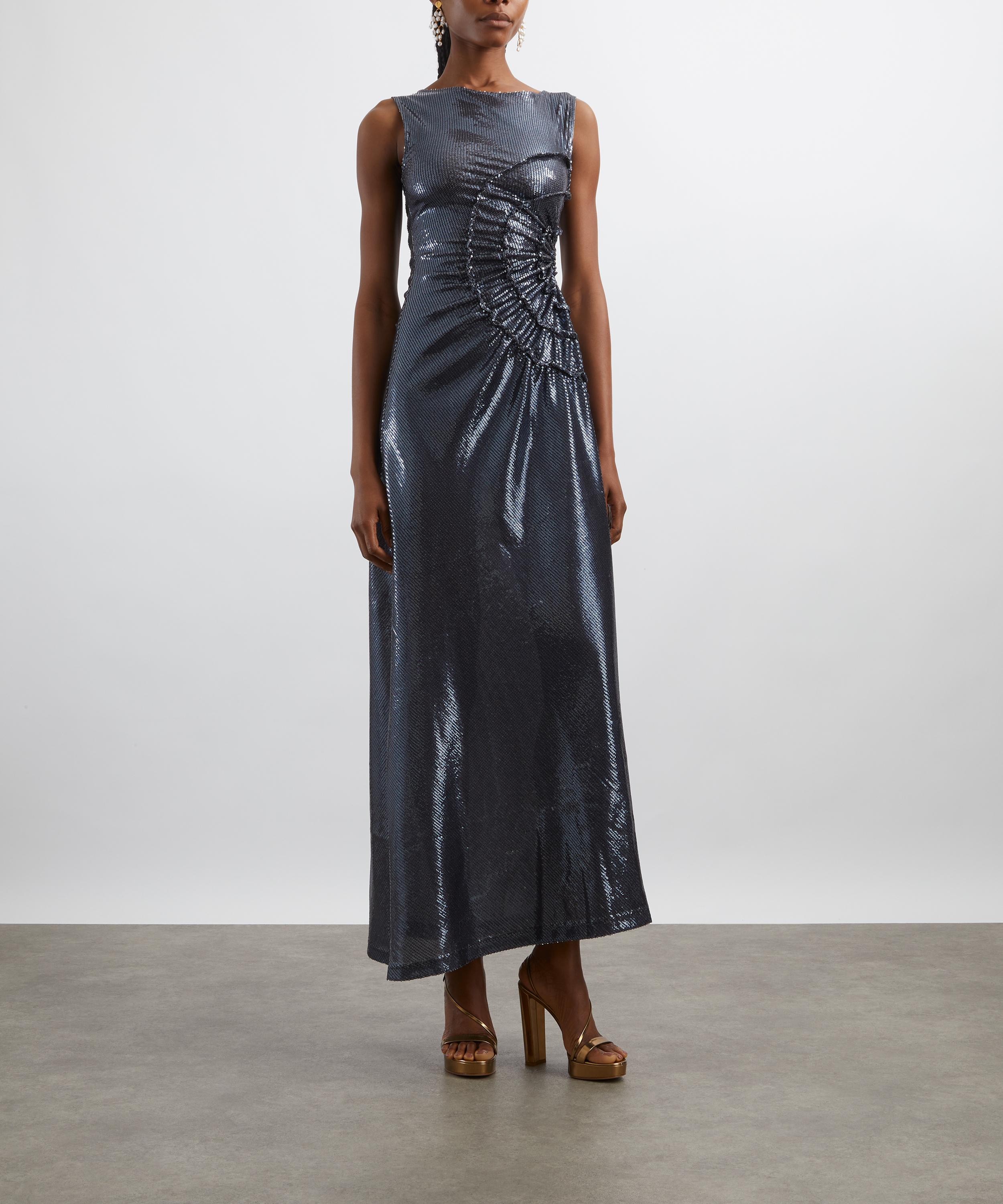 Georgia Hardinge - Black Sequin Scope Floor-Length Dress image number 2