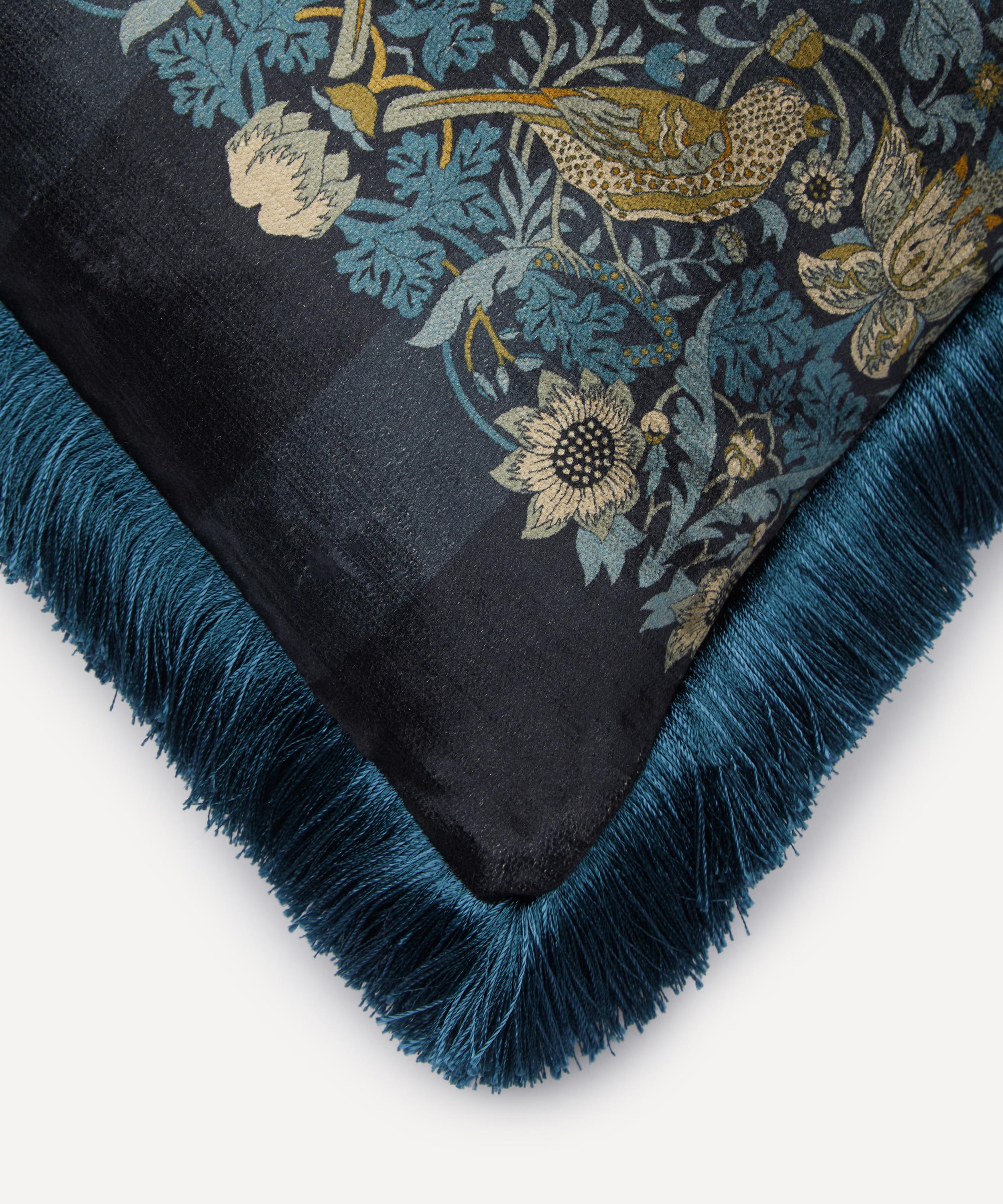 Liberty - Strawberry Thief Velvet Cushion image number 2