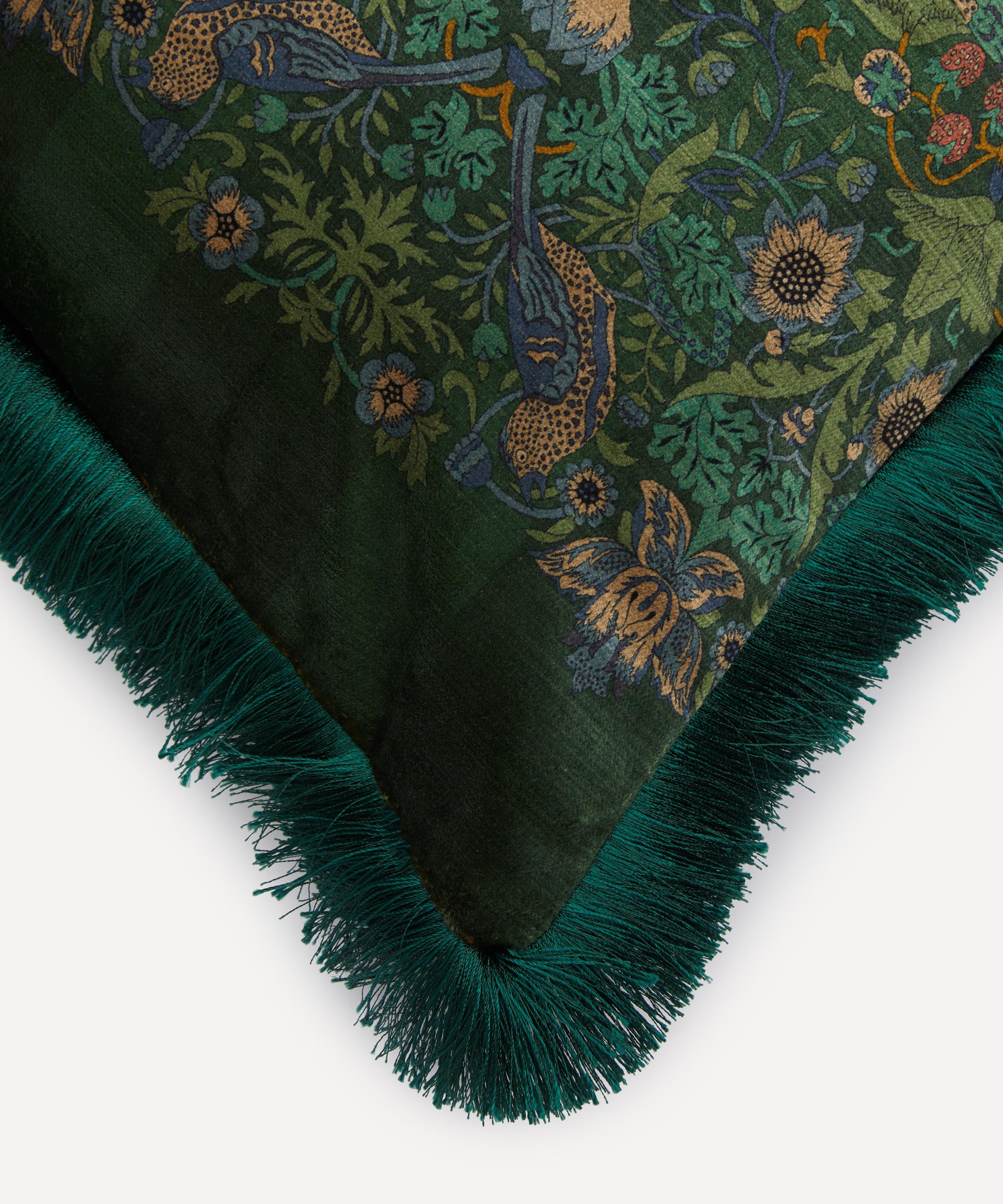 Liberty - Strawberry Thief Velvet Cushion image number 2