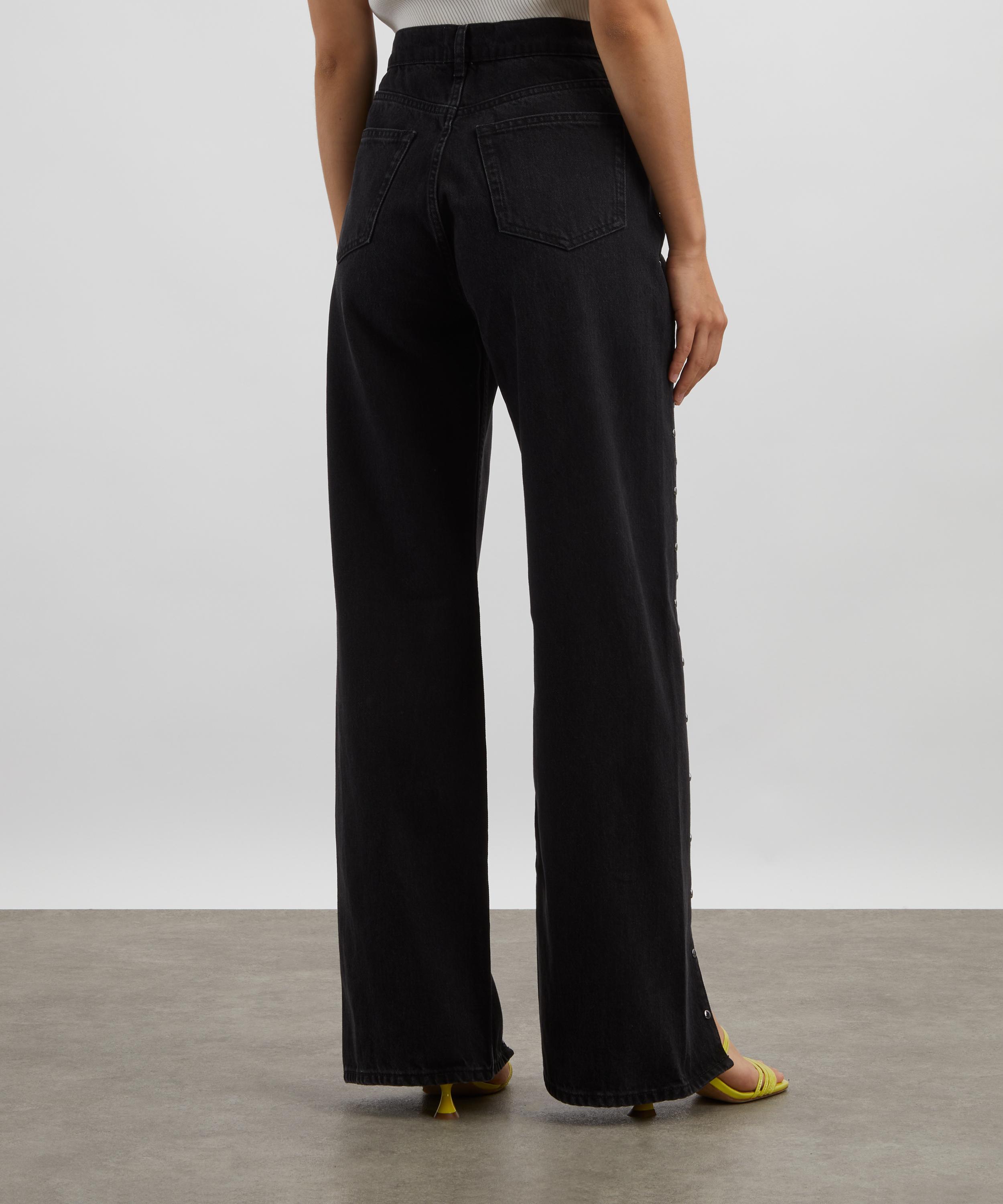 Reformation - Cary High-Rise Slouchy Wide-Leg Studded Jeans image number 3