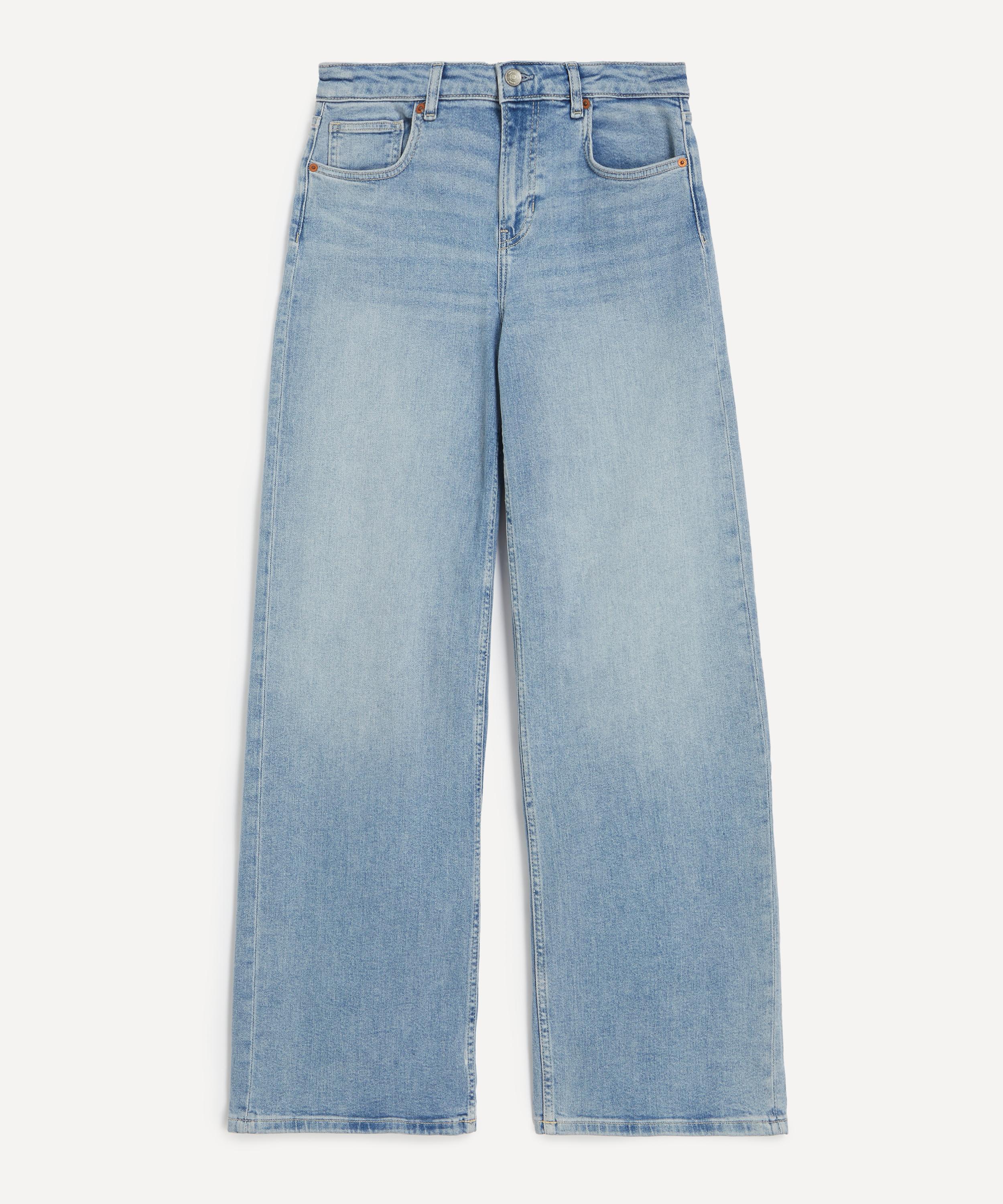 Reformation - Greta Super-Stretch Low-Rise Wide-Leg Jeans image number 0