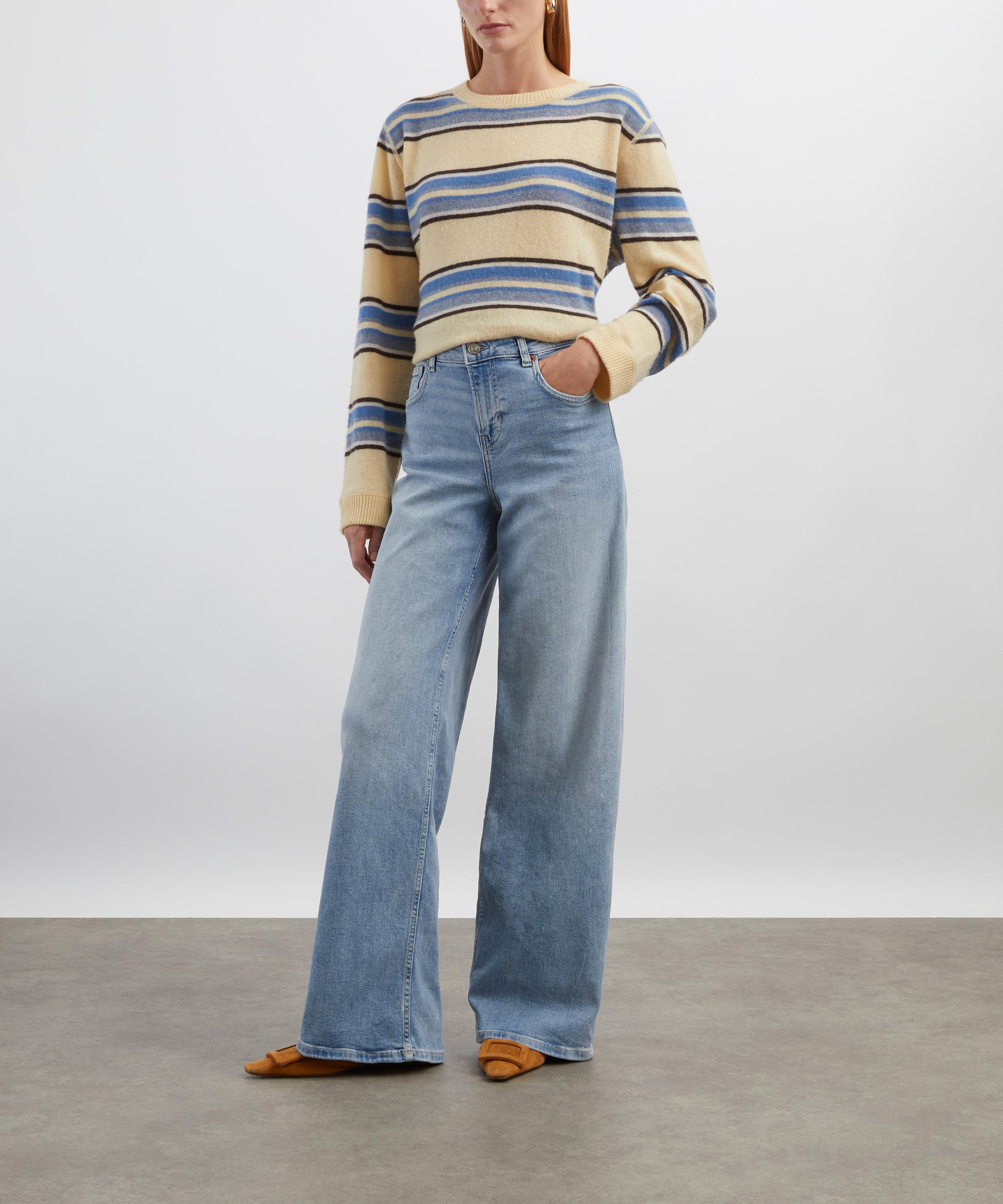 Reformation - Greta Super-Stretch Low-Rise Wide-Leg Jeans image number 1