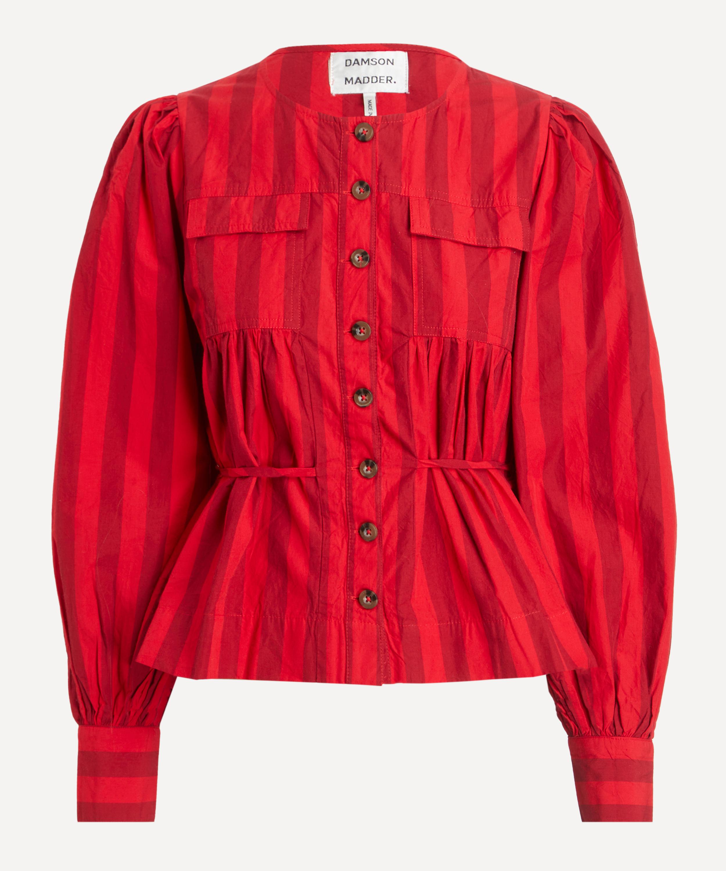 Damson Madder - Charlize Red Stripe Blouse image number 0