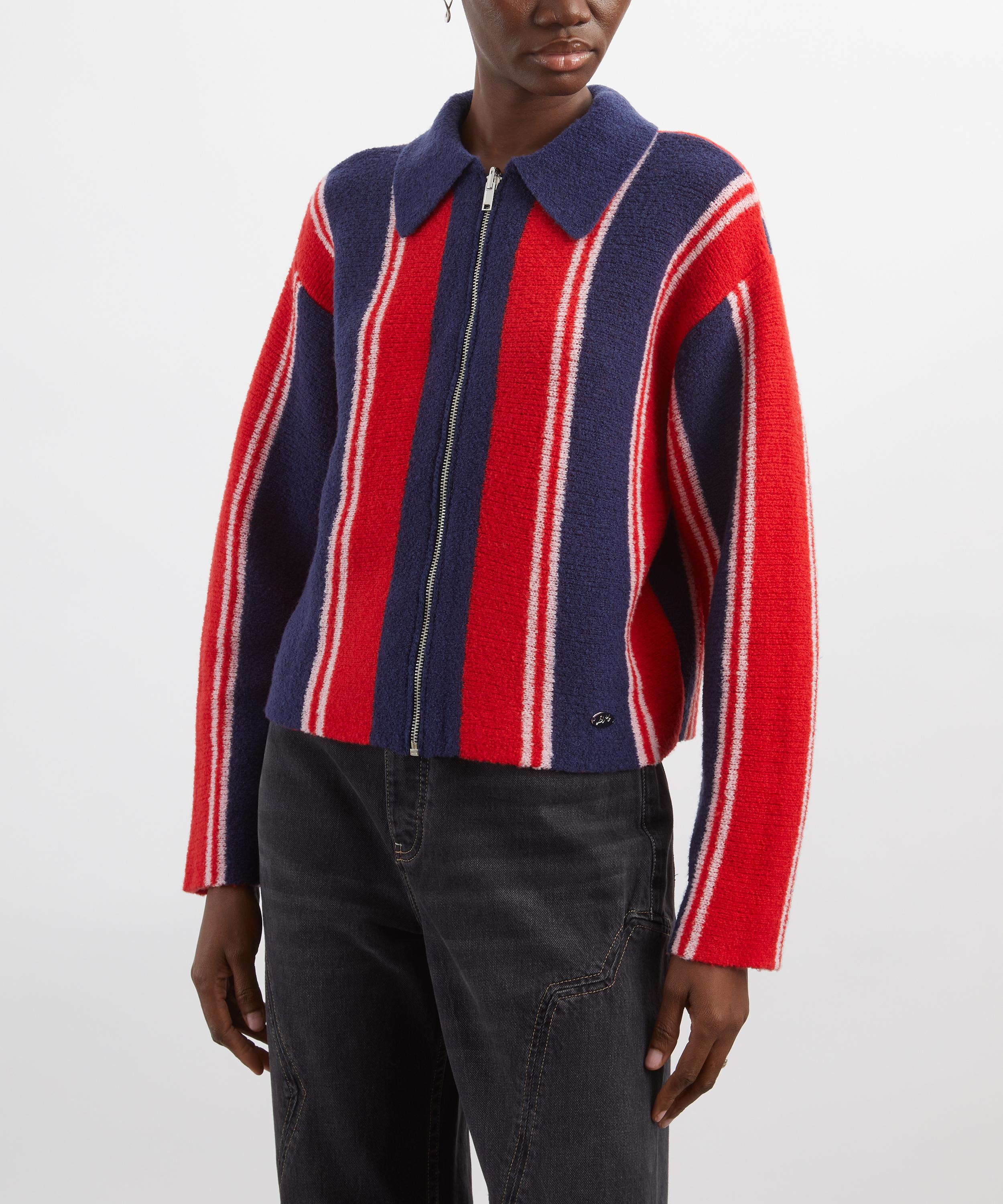 Damson Madder - Bibi Boxy Merino Wool Reversible Cardigan image number 2