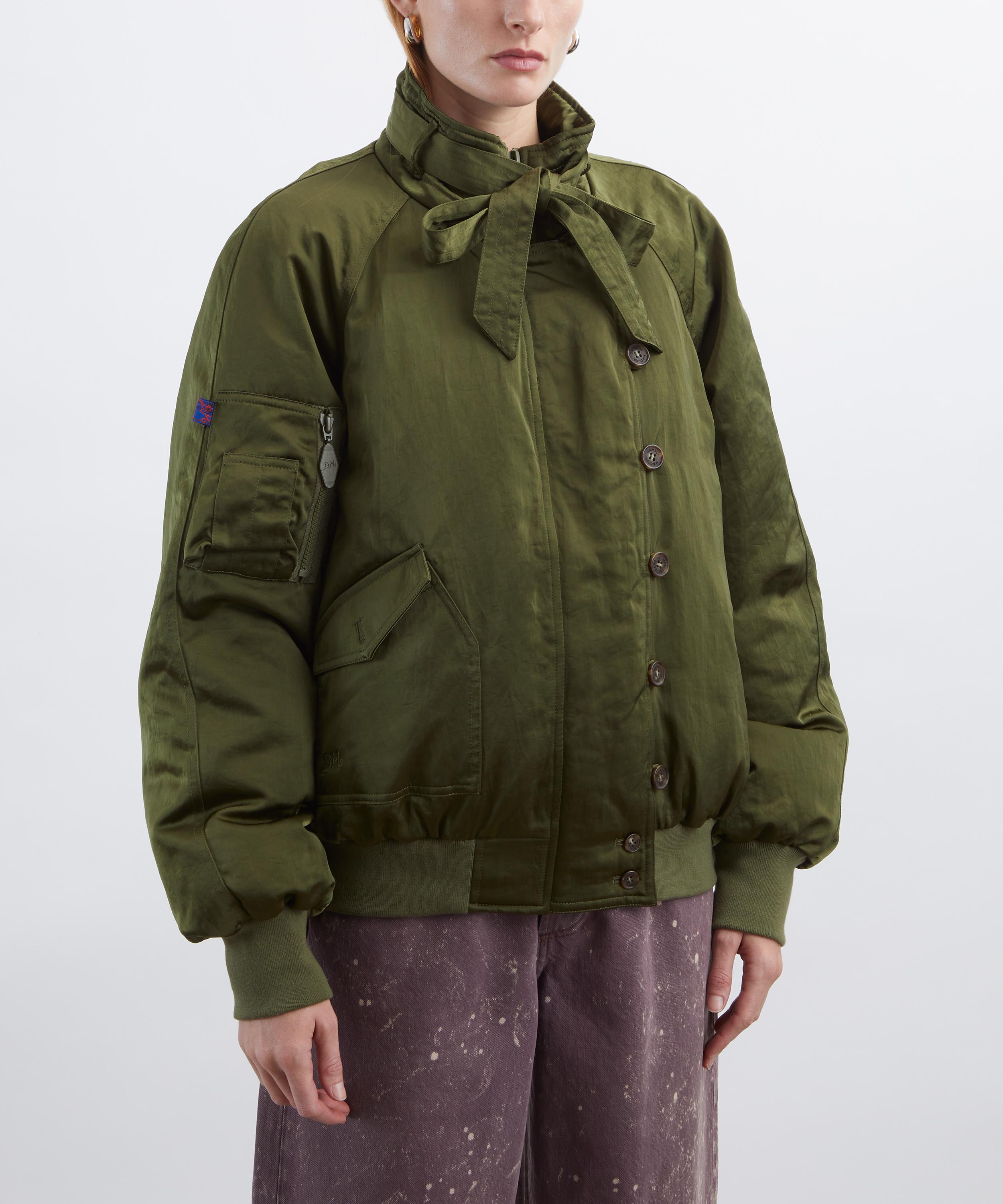 Damson Madder - Joanie Olive Bomber Jacket image number 2