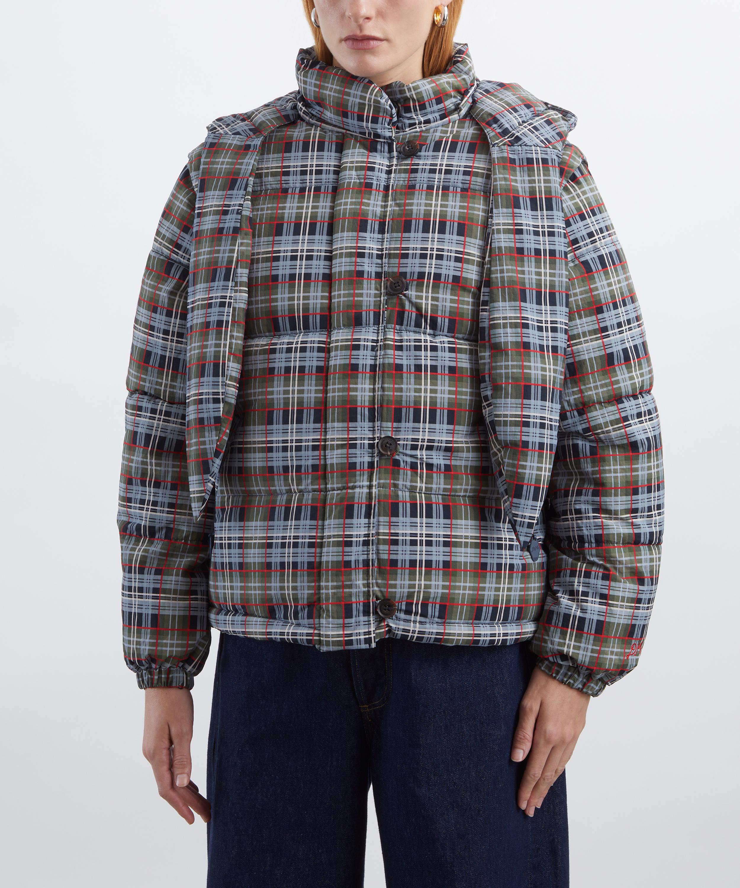 Damson Madder - Pearl Puffer Multi Check Jacket image number 2