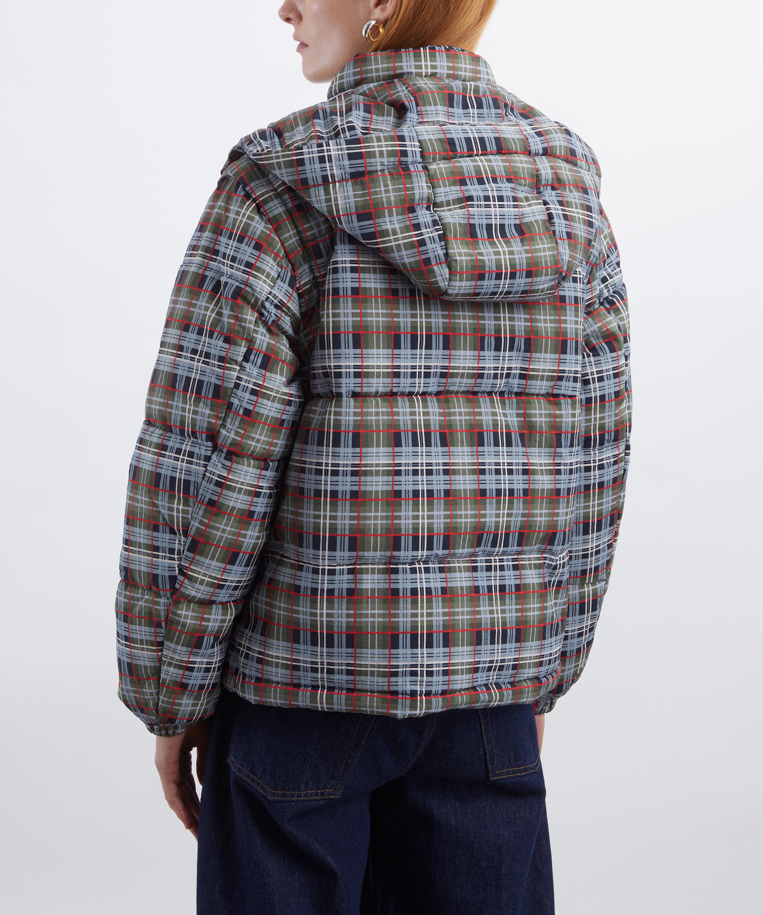 Damson Madder Pearl Puffer Multi Check Jacket | Liberty