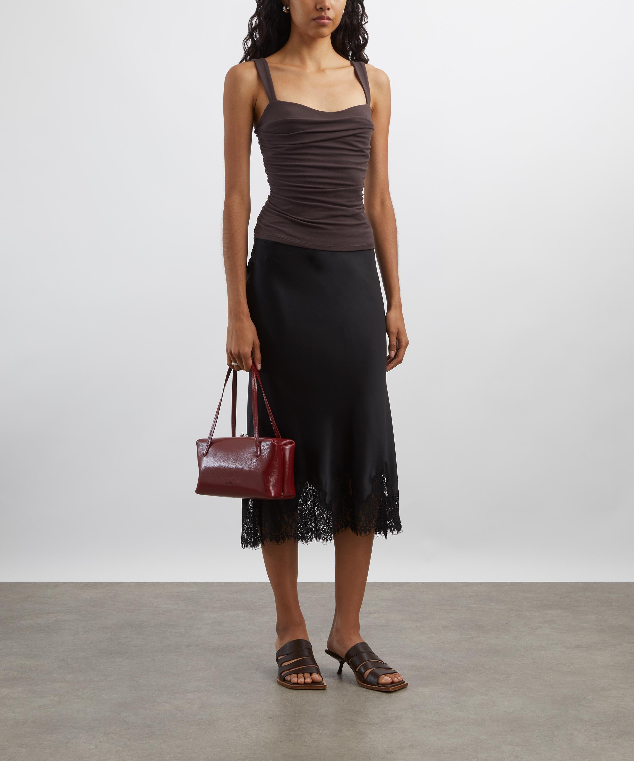 Reformation - Carolina Black Silk Skirt image number 1