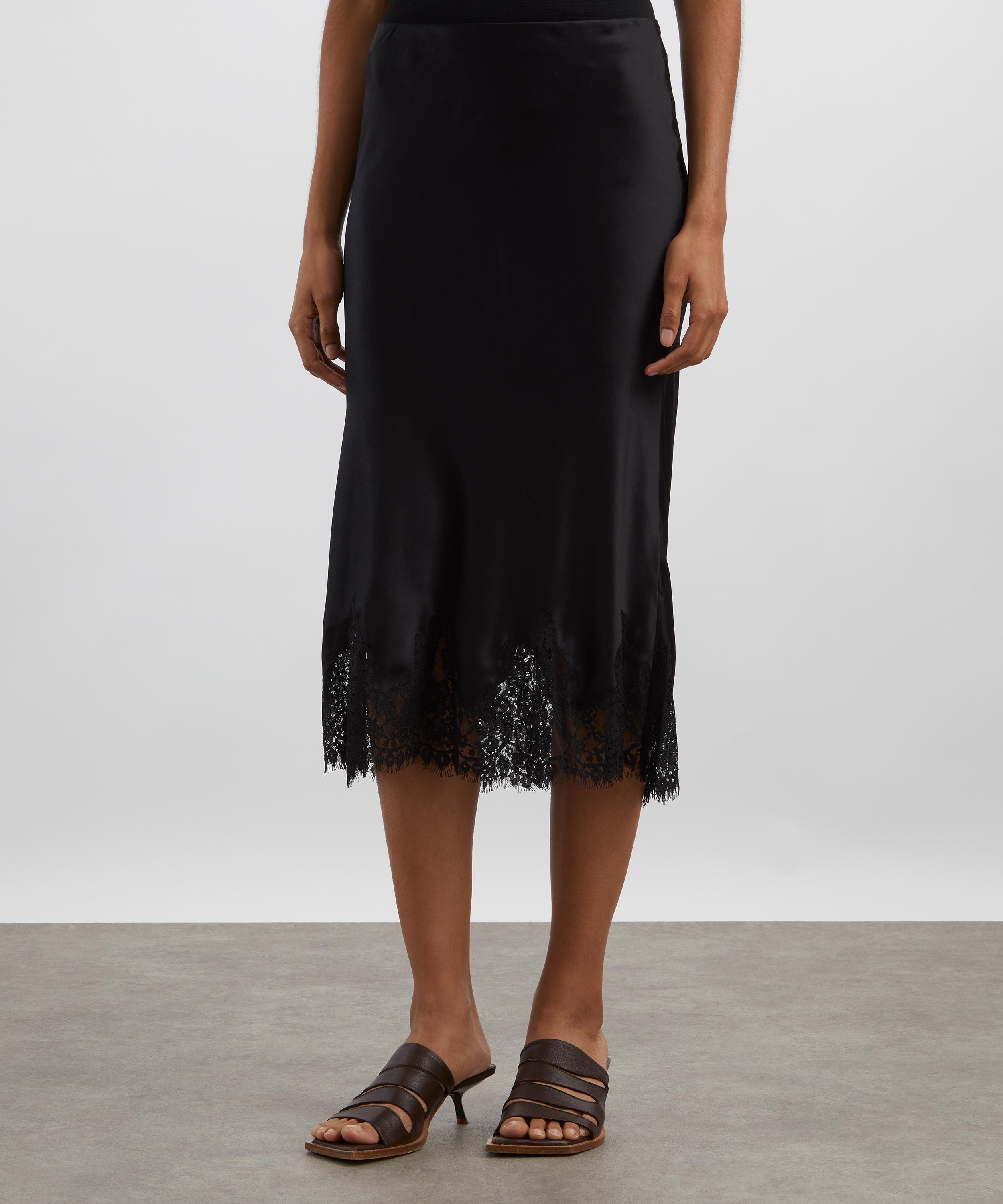 Reformation - Carolina Black Silk Skirt image number 2