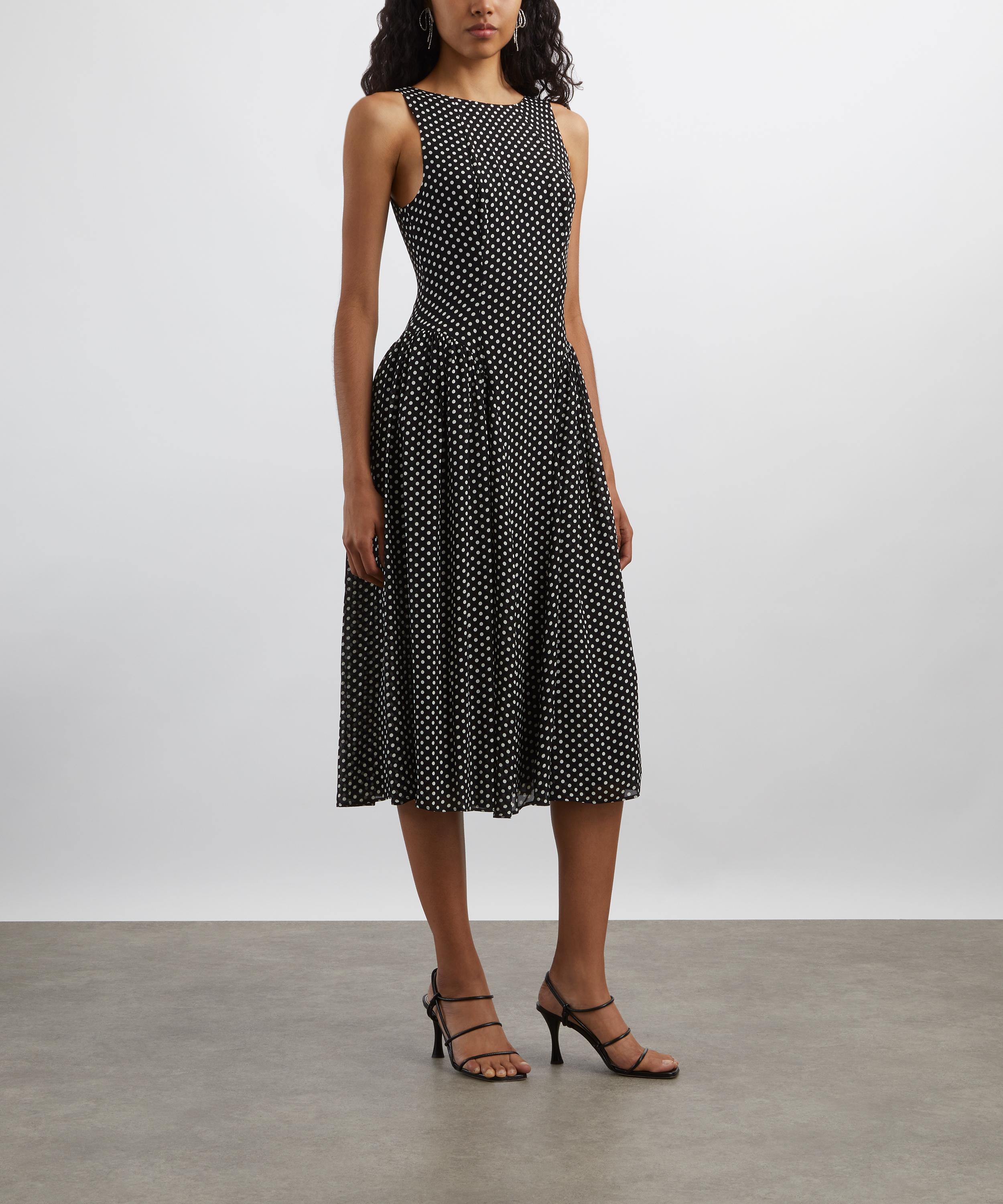 Reformation - Anelis Caviar Dot Midi Dress  image number 2