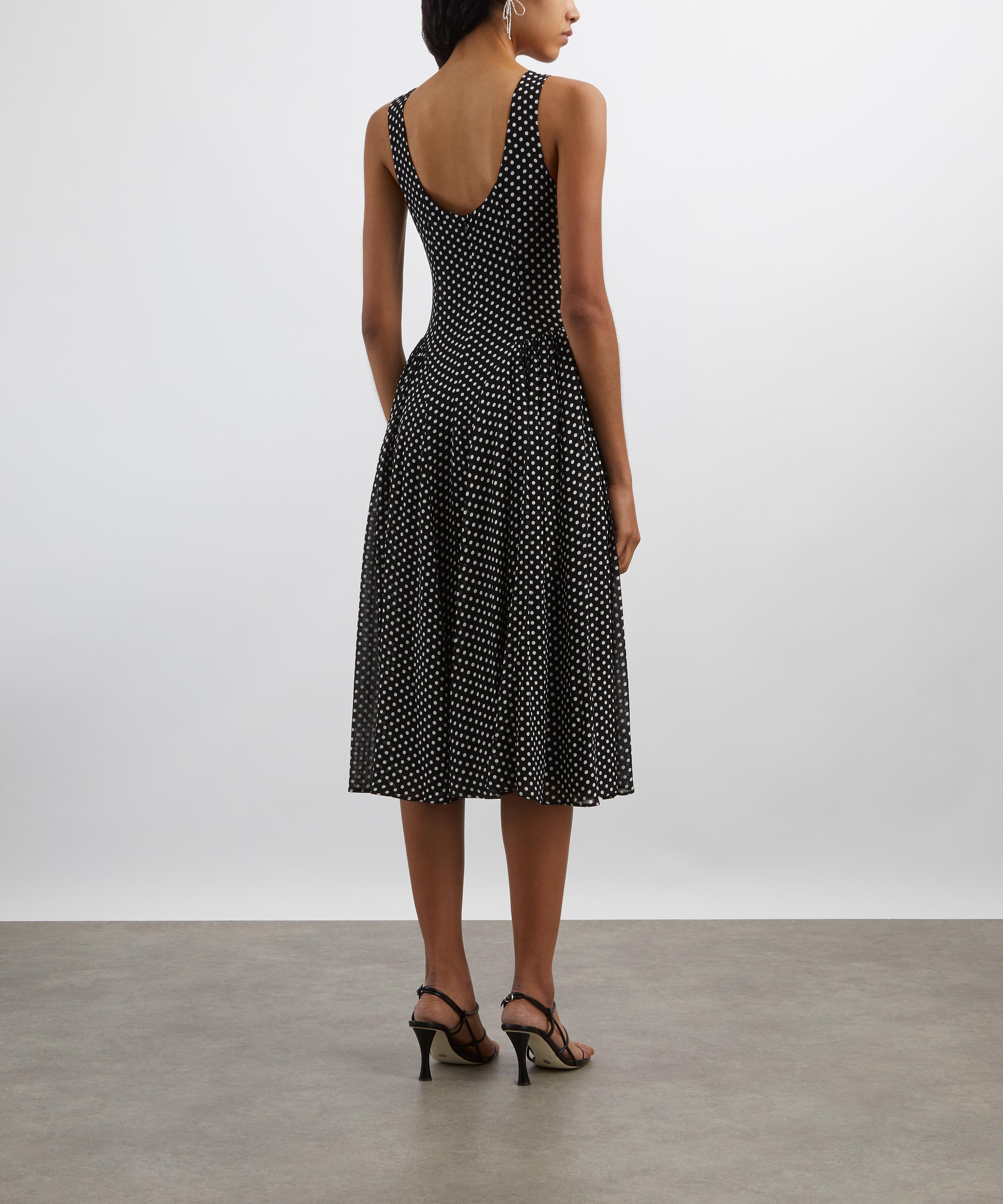 Reformation - Anelis Caviar Dot Midi Dress  image number 3