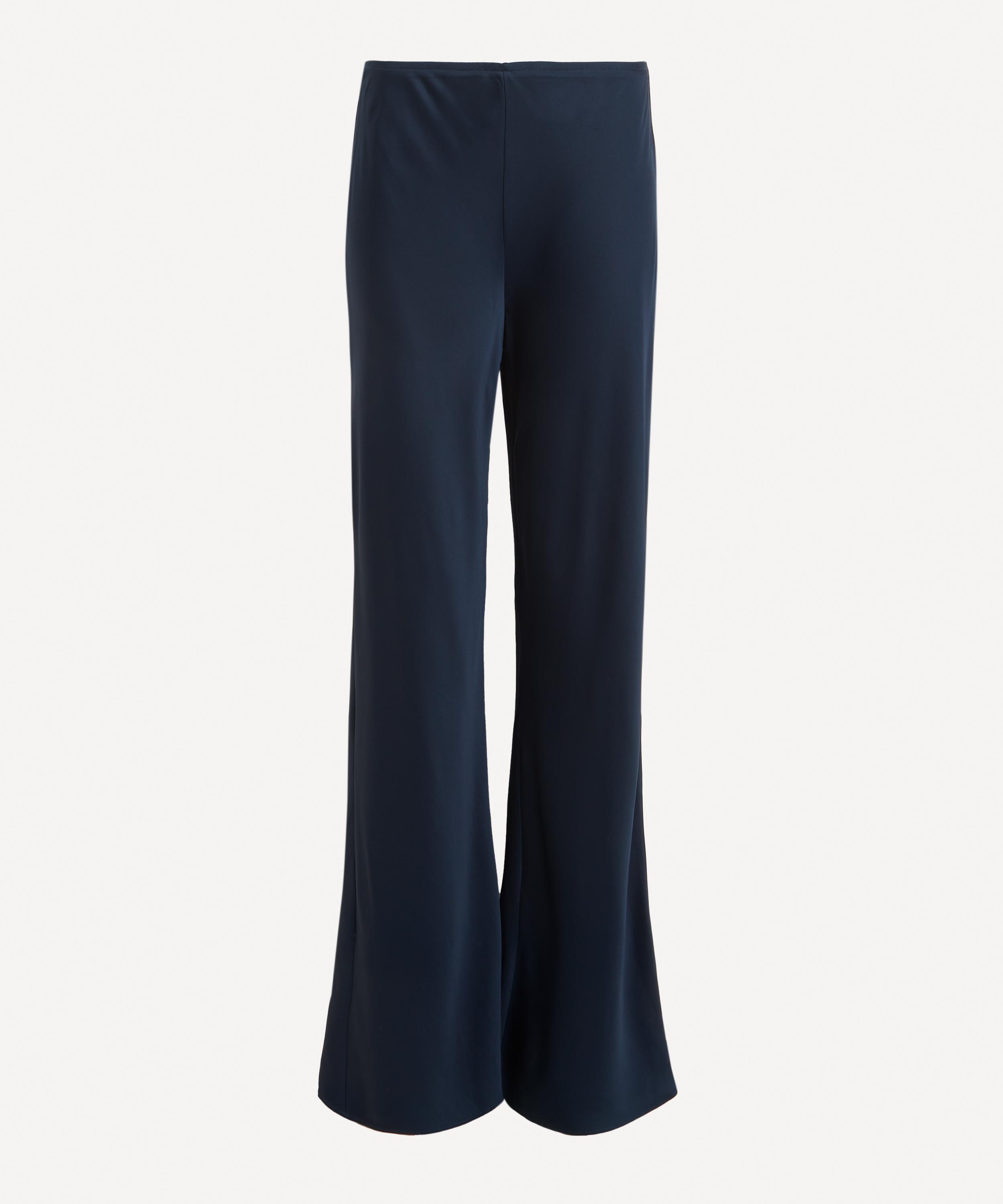 Reformation - Gale Midnight Satin Mis-Rise Bias Trousers