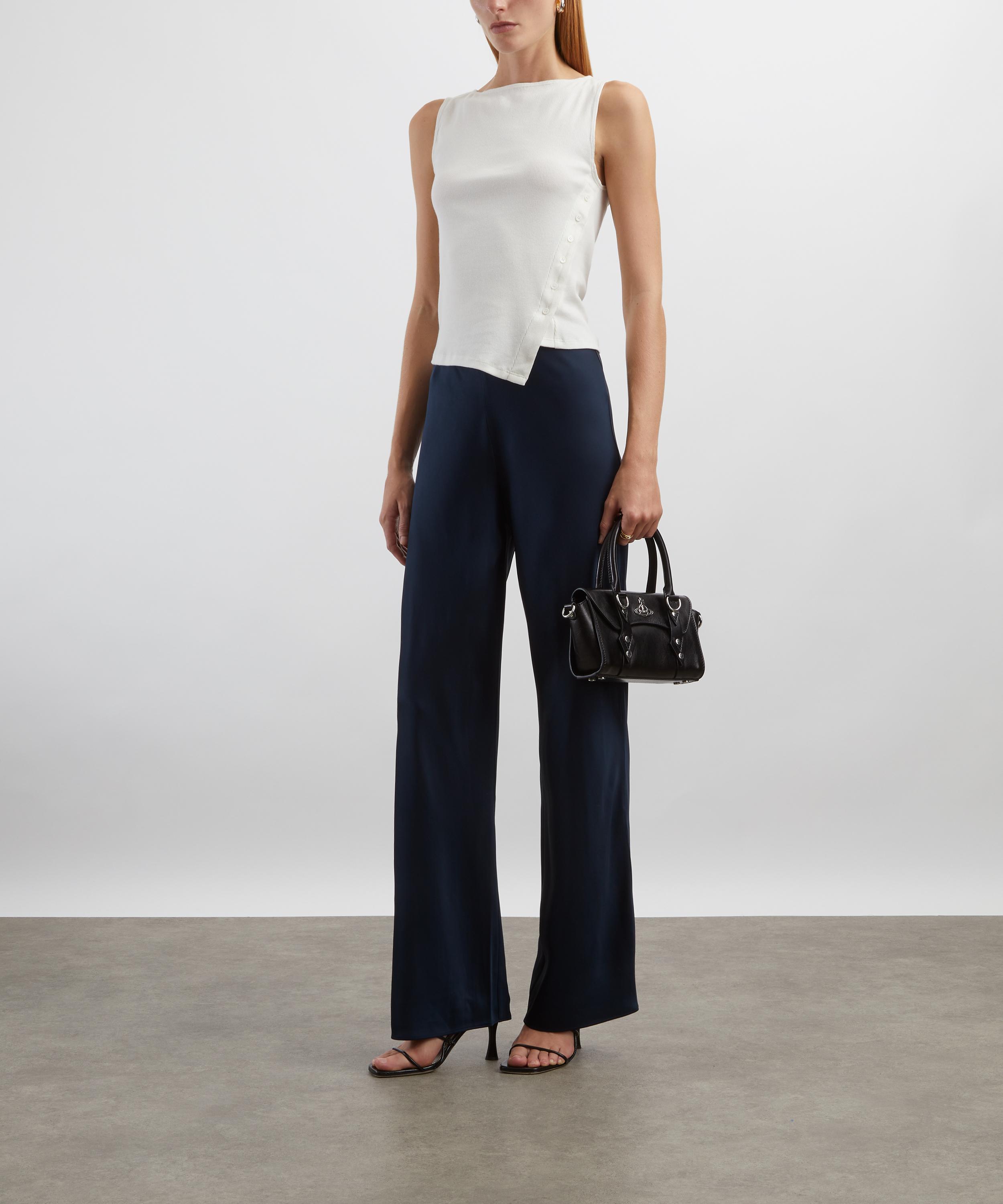 Reformation - Gale Midnight Satin Mis-Rise Bias Trousers image number 1
