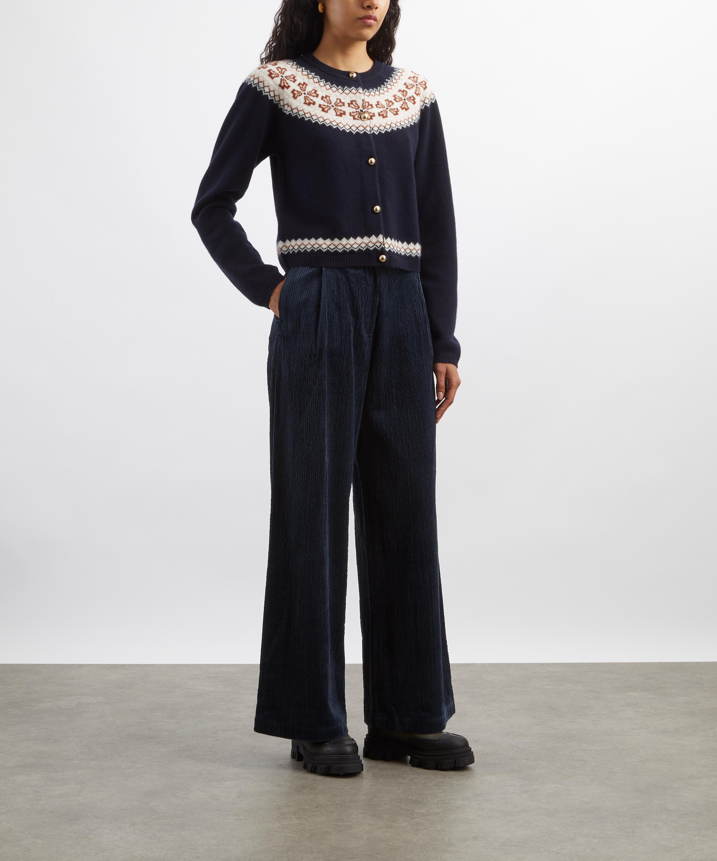 Paige - Cashmere Fair Isle Cardigan image number 1