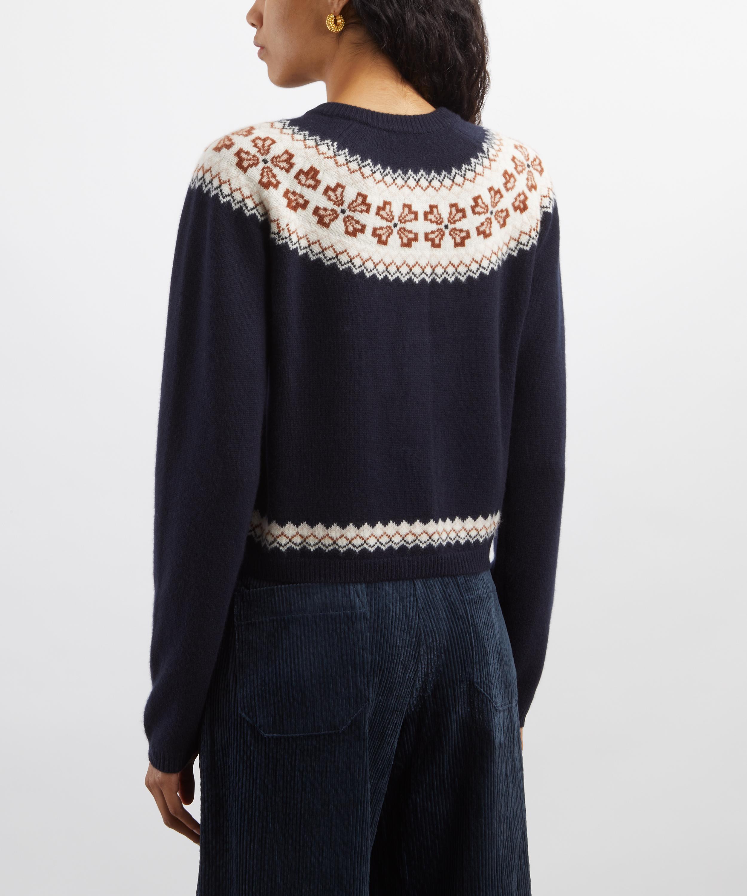 Paige - Cashmere Fair Isle Cardigan image number 3
