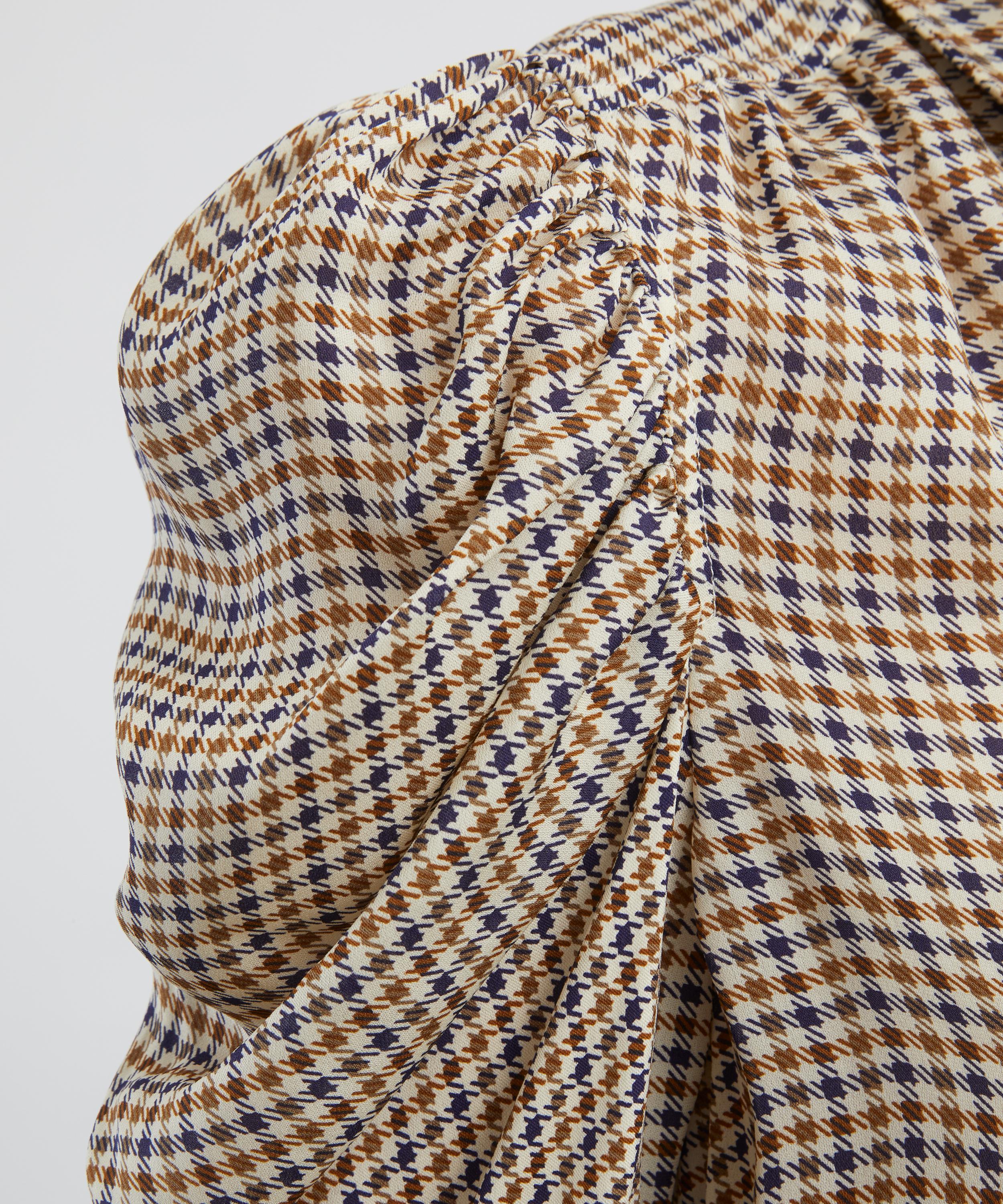 Frame - Gillian Houndstooth Silk Blouse image number 4