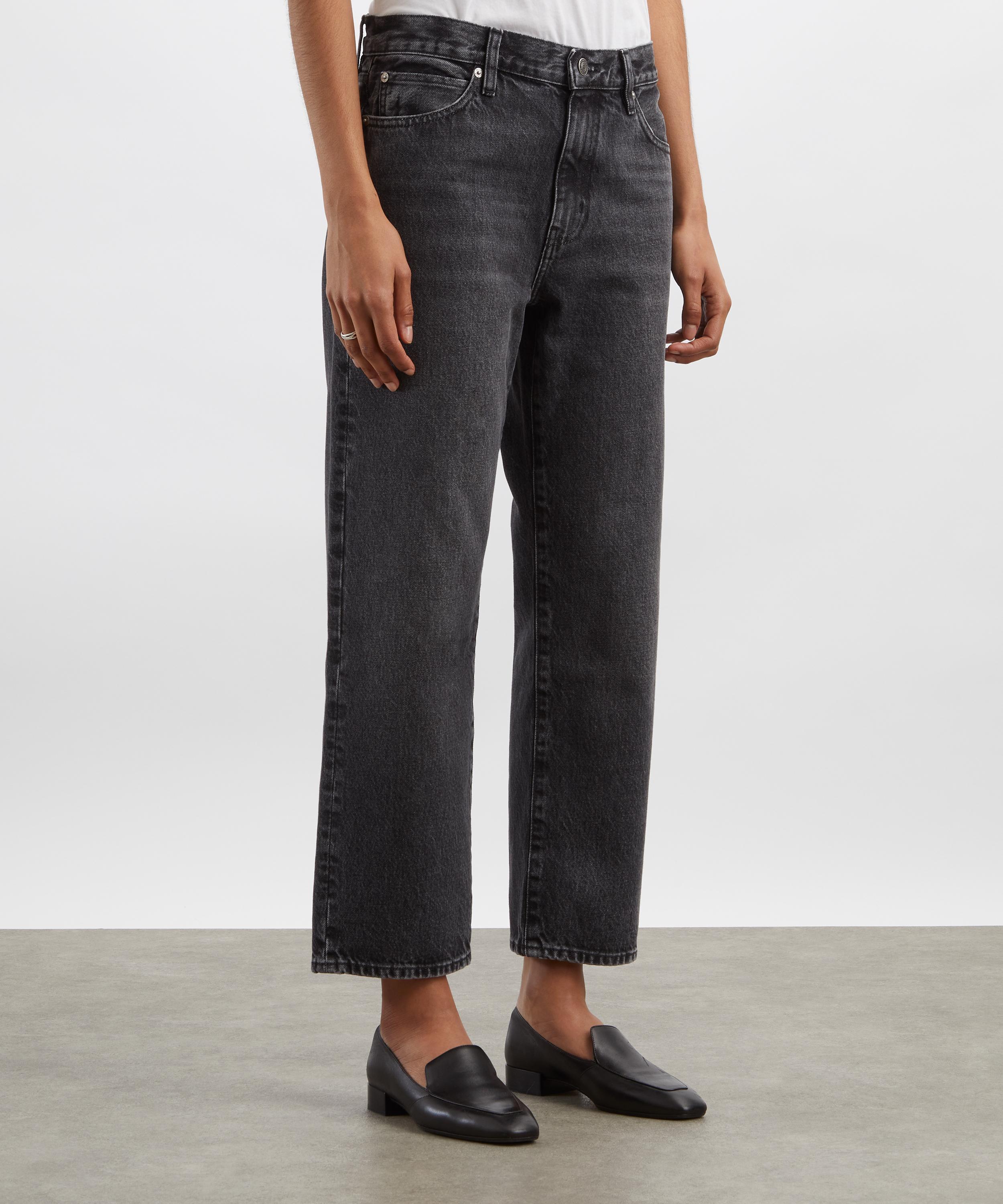 Paige - The Hang Mid-Rise Straight Ankle-Length Jeans in Fractal image number 2