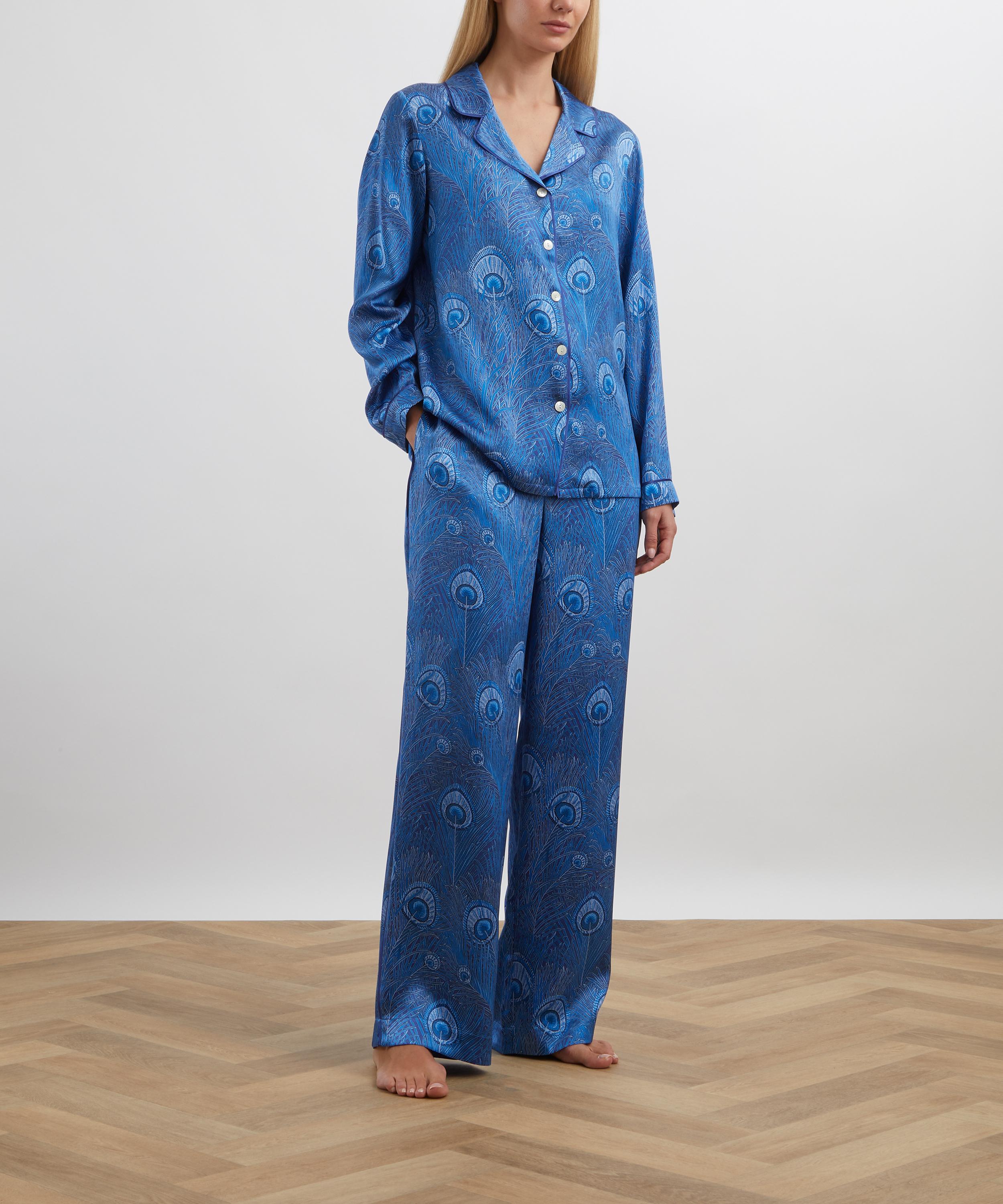 Liberty - Royal Hera Silk-Satin Pyjama Set image number 1