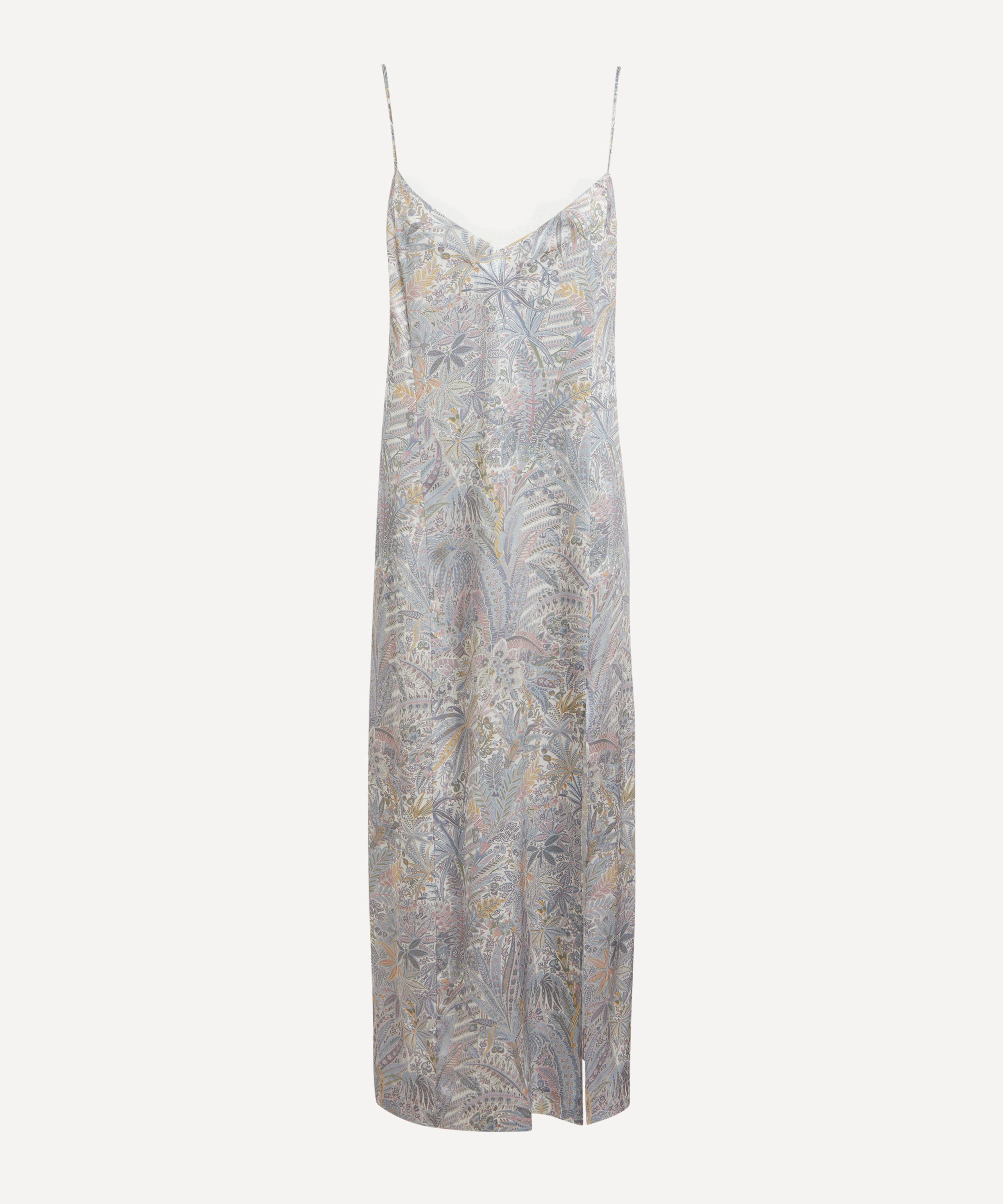 Liberty - Adelphi Voyage Silk-Satin Slip Dress with Lace Trim image number 0