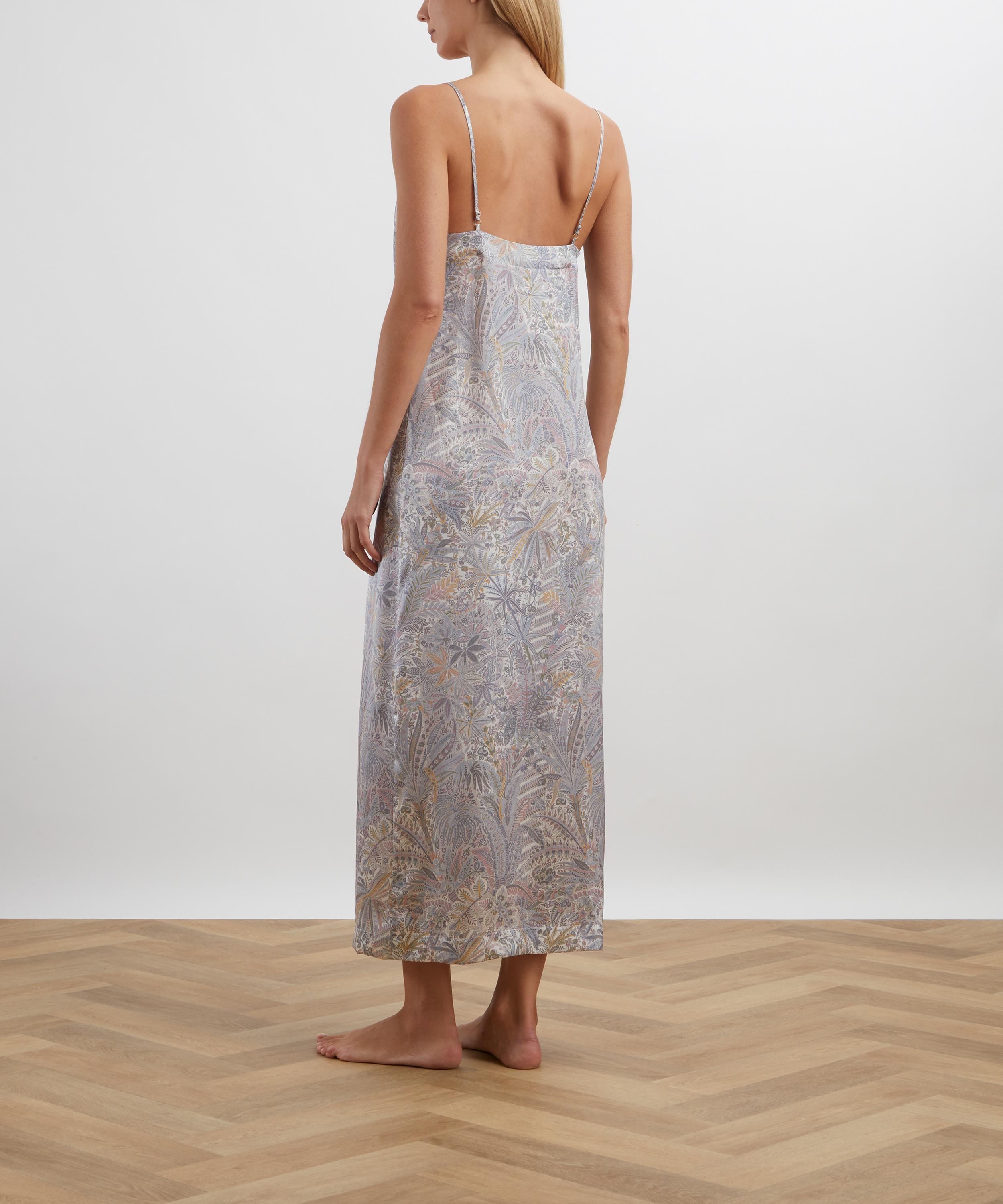 Liberty - Adelphi Voyage Silk-Satin Slip Dress with Lace Trim image number 3